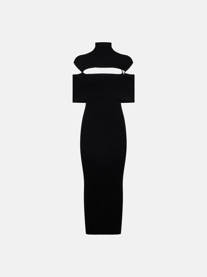BLACK MIDI DRESS 1