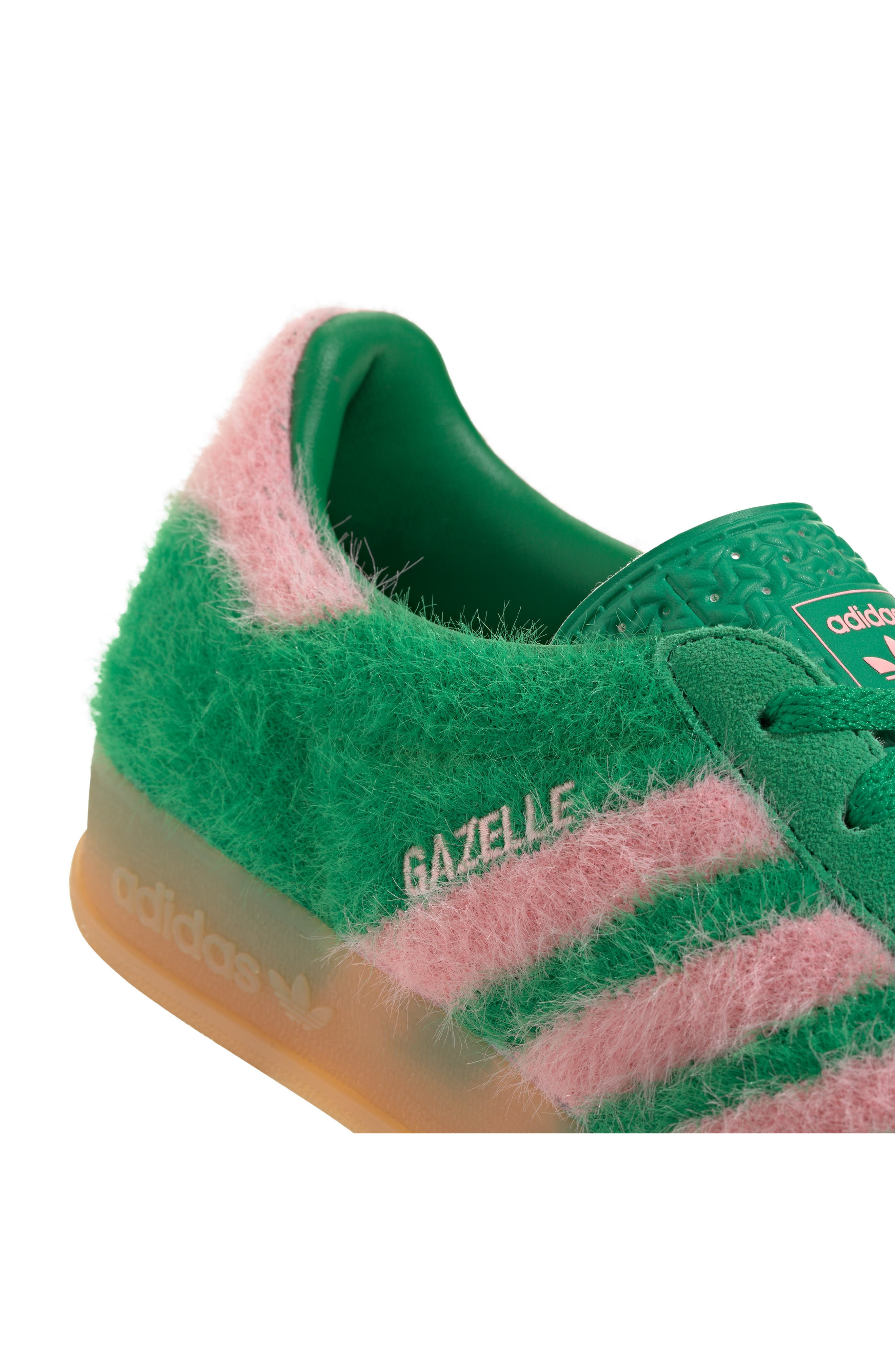 adidas Gazelle Indoor Sneaker in Green/Pink/Gum at Nordstrom - 9