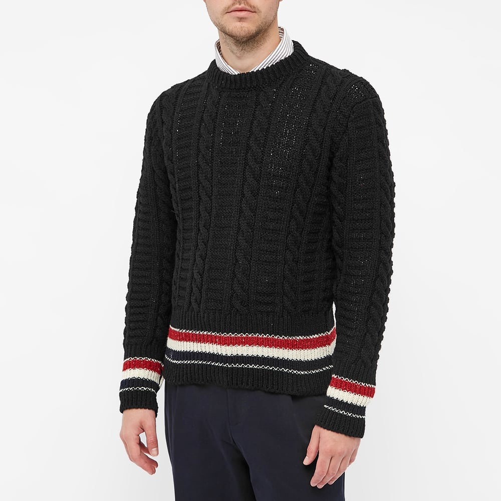 Thom Browne Mohair Mix Donegal Crew Knit - 4