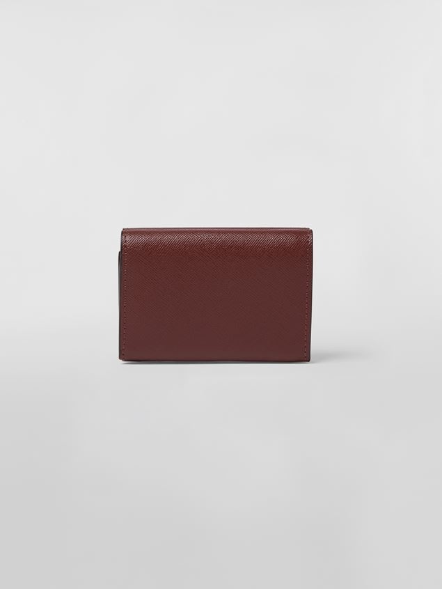 TRI-FOLD WALLET IN MONO-COLOURED SAFFIANO LEATHER - 3