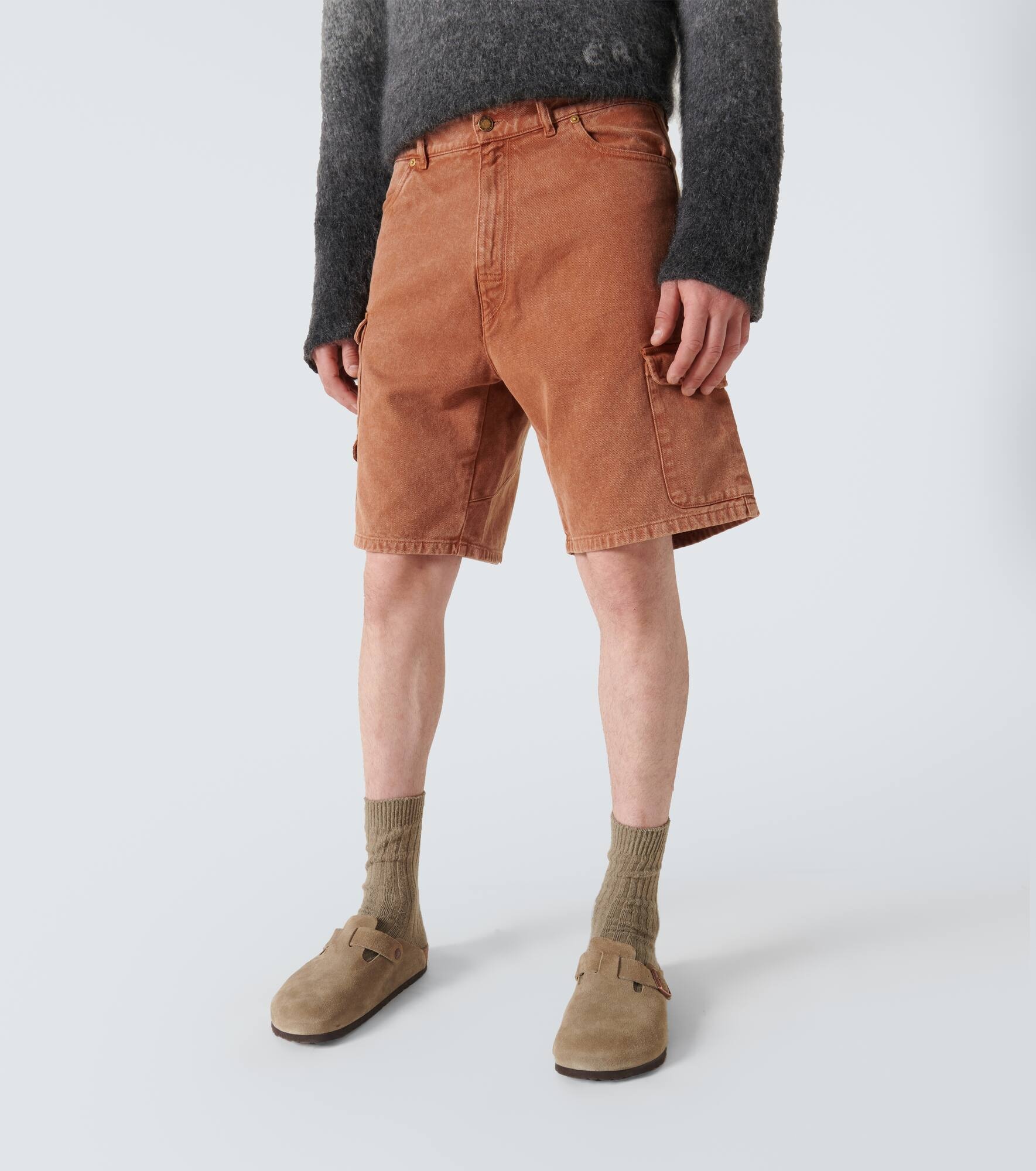 Denim cargo shorts - 3