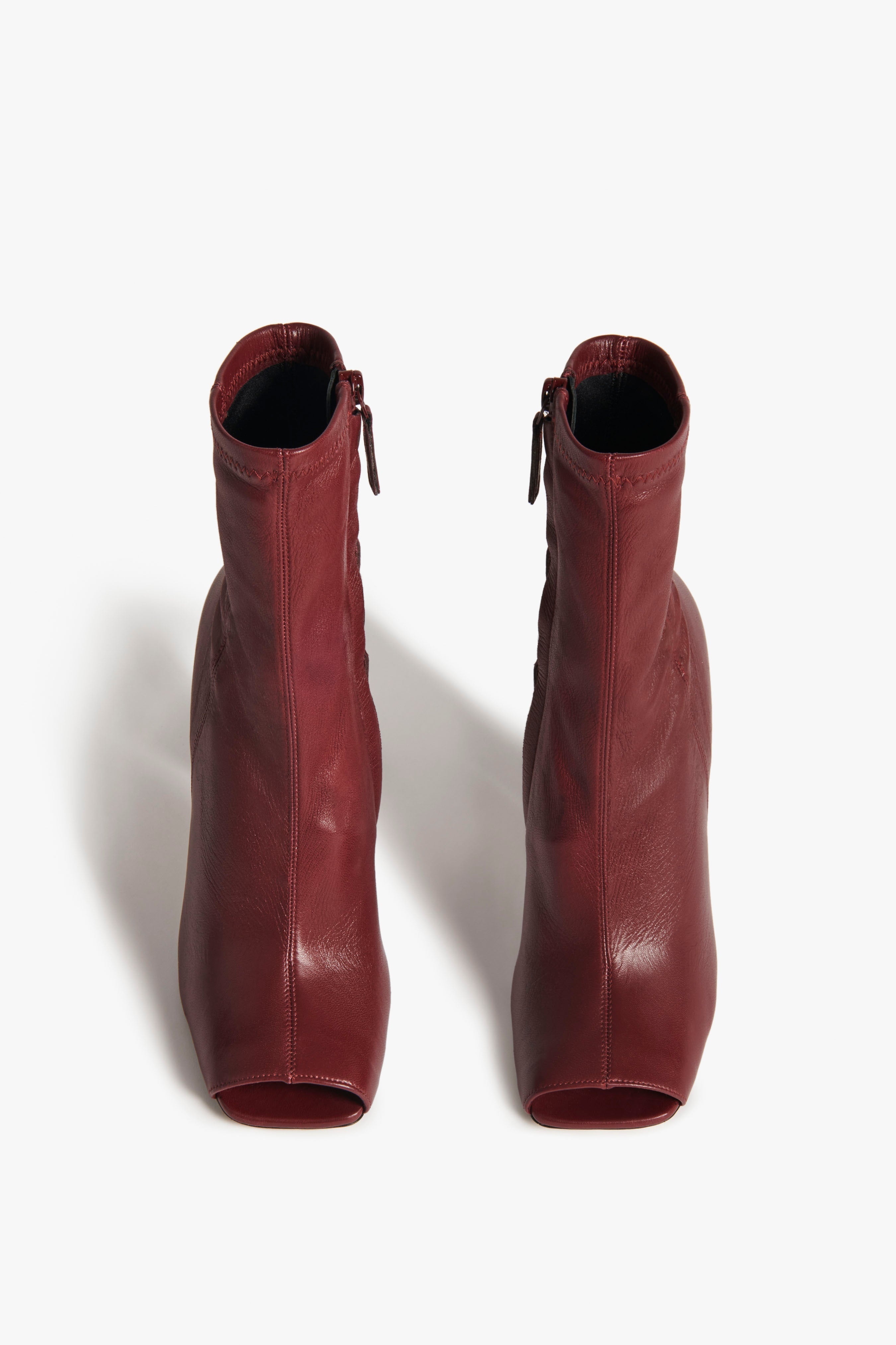 Iona Boots In Dark Red - 3