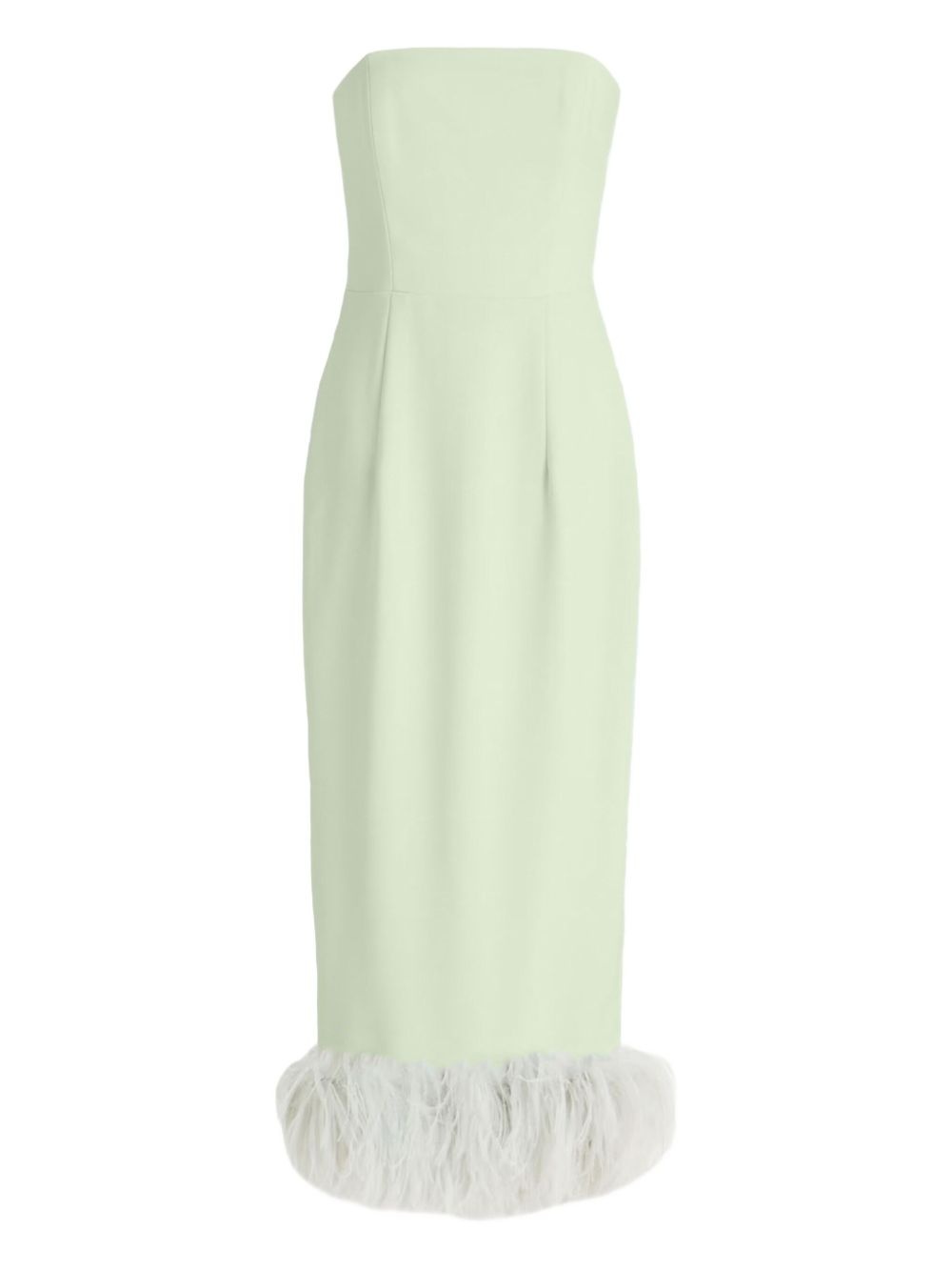 Minelli feather-trim midi dress - 2