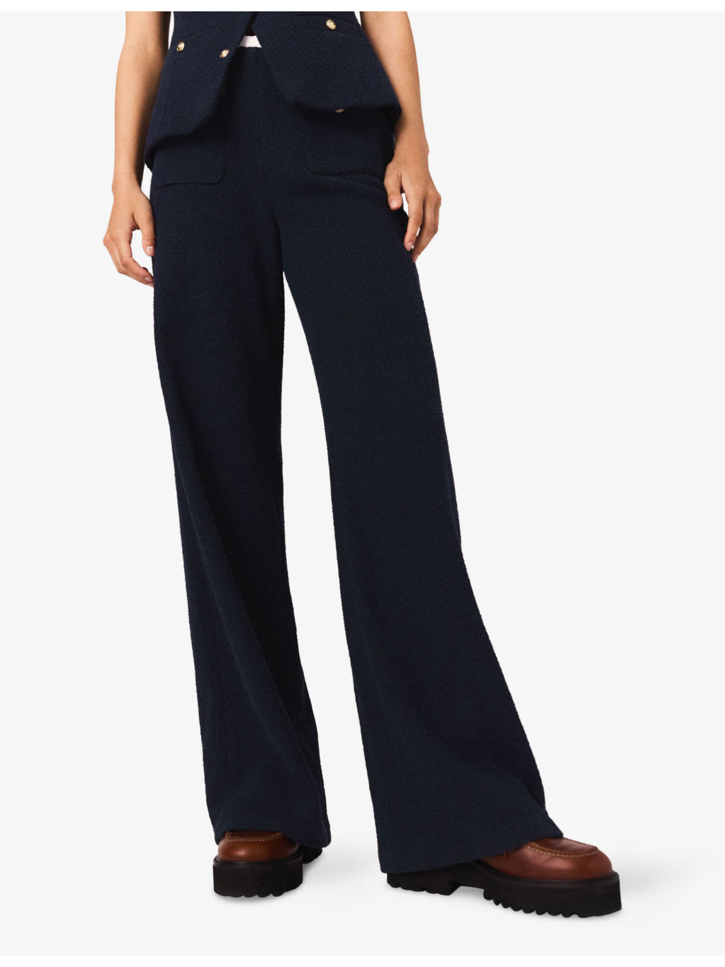 Straight-Leg Tweed Cotton-Blend Trousers - 3