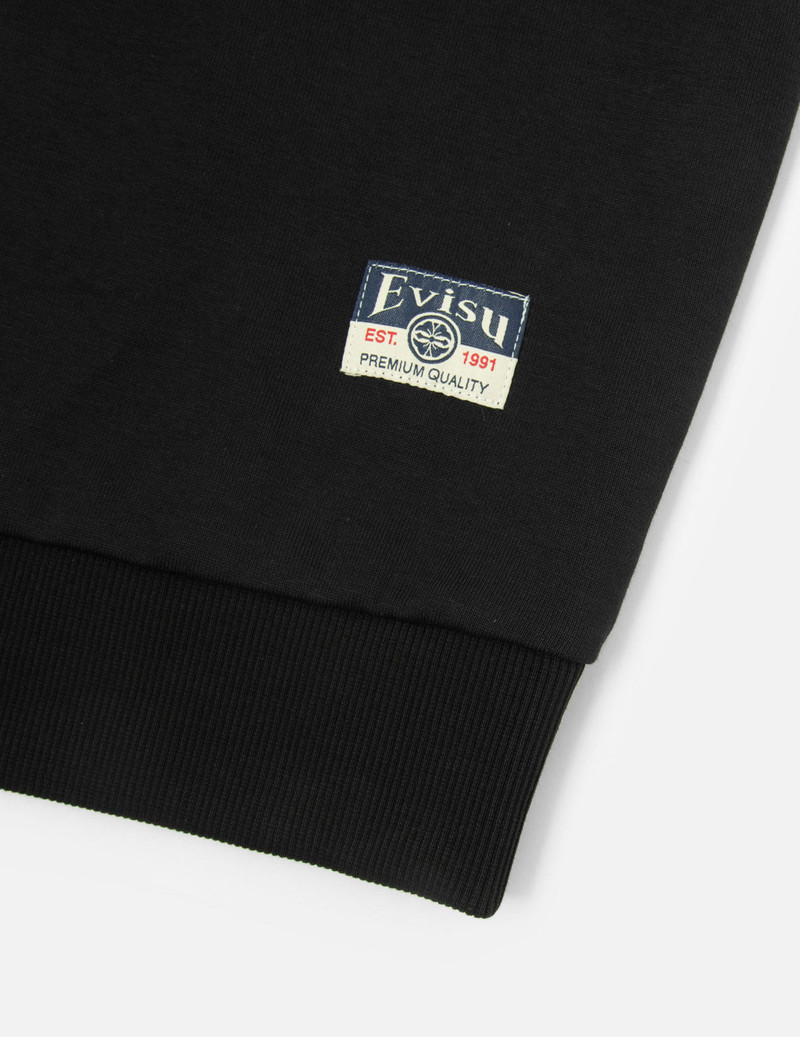 SEAGULL EMBROIDERY WITH KAMON PRINT POCKET RELAX FIT SWEATSHIRT 12