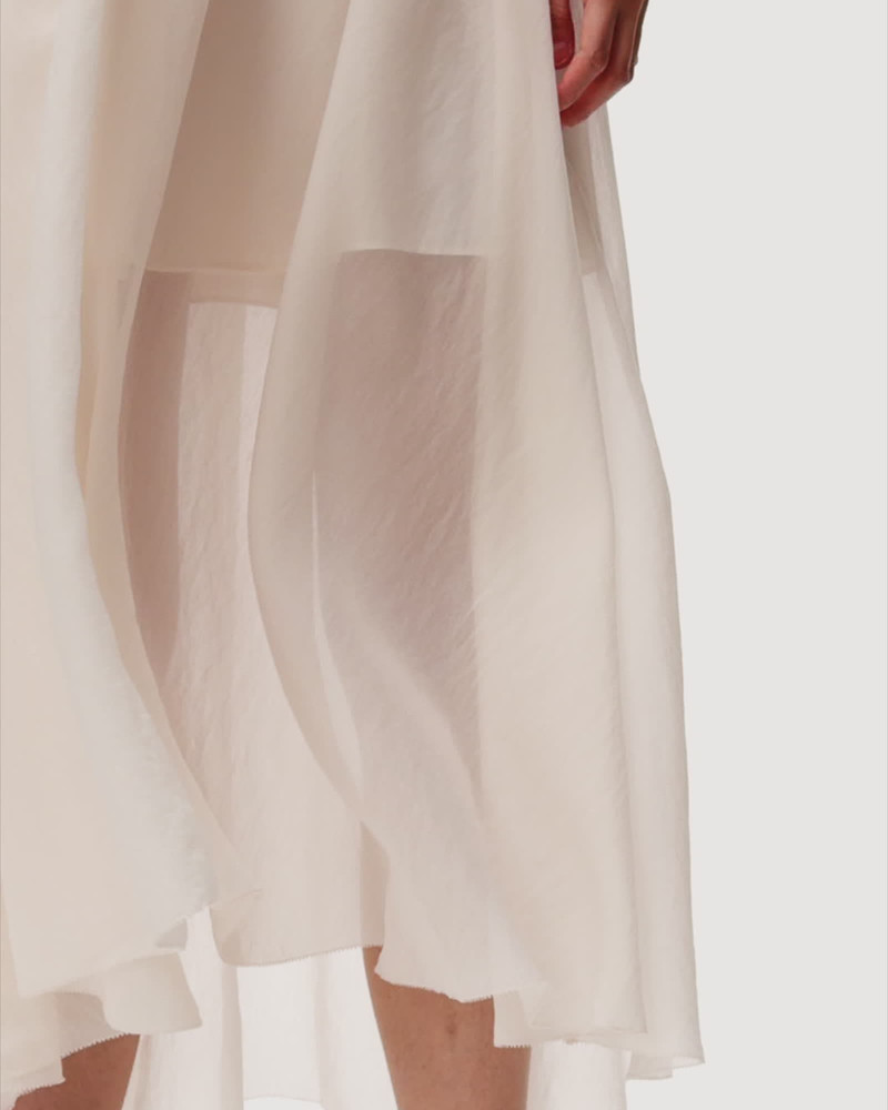 ALLSAINTS ZENIA SLEEVELESS ASYMMETRIC MIDI DRESS outlook