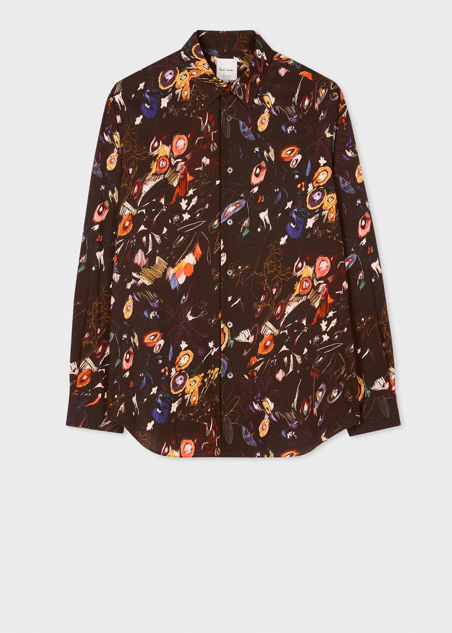 Paul Smith Black 'Sketchbook Botanical' Shirt | paulsmith