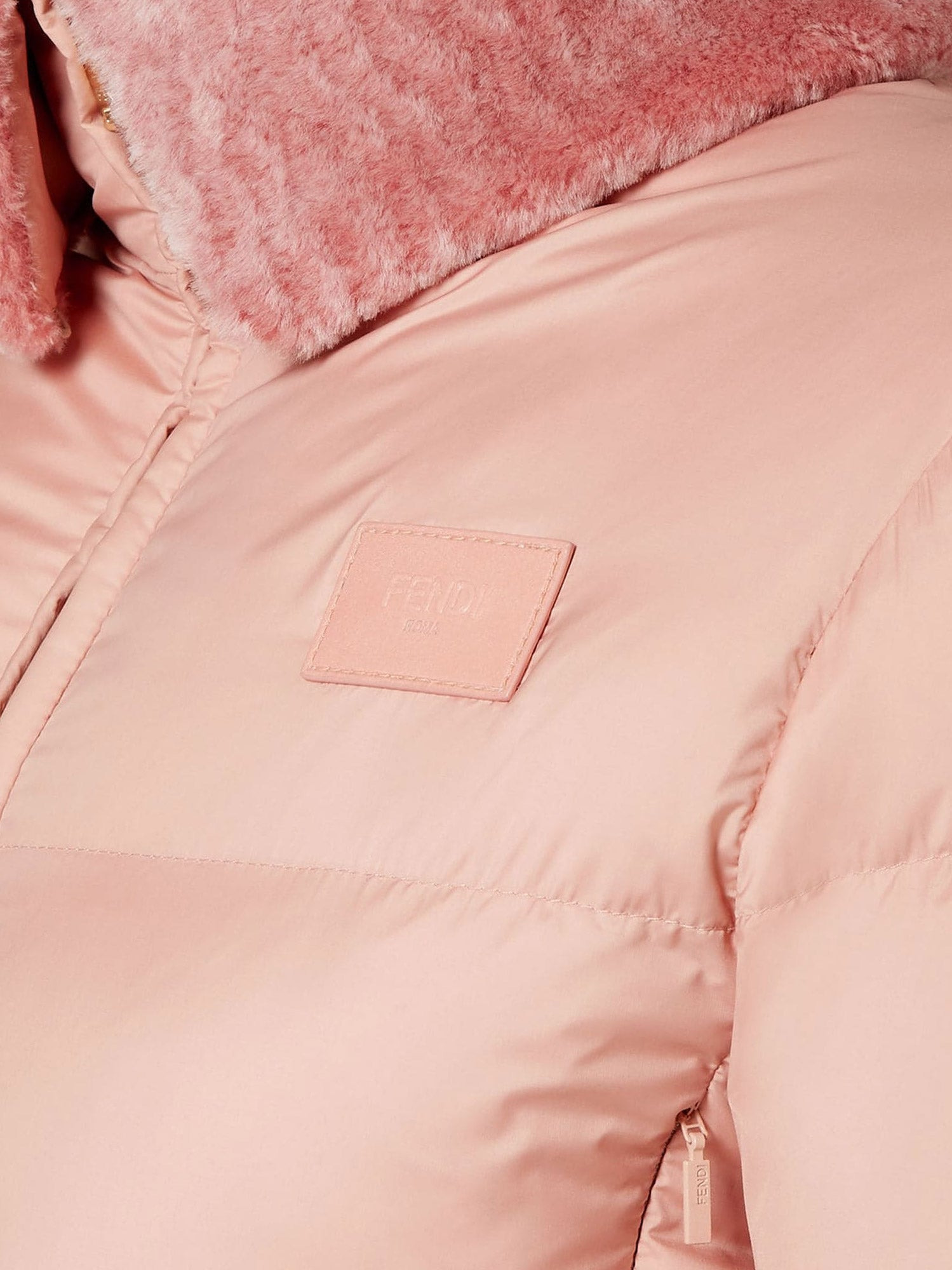 Technical Fabric And Shearling Down Jacket - 3