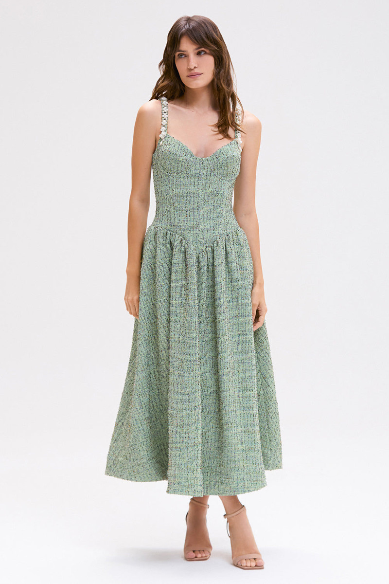 CRYSTAL TWEED MIDI DRESS 1