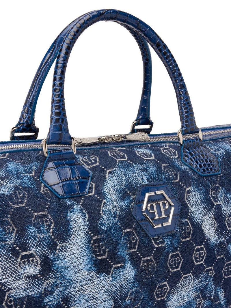 jacquard monogram crocodile duffle bag 4