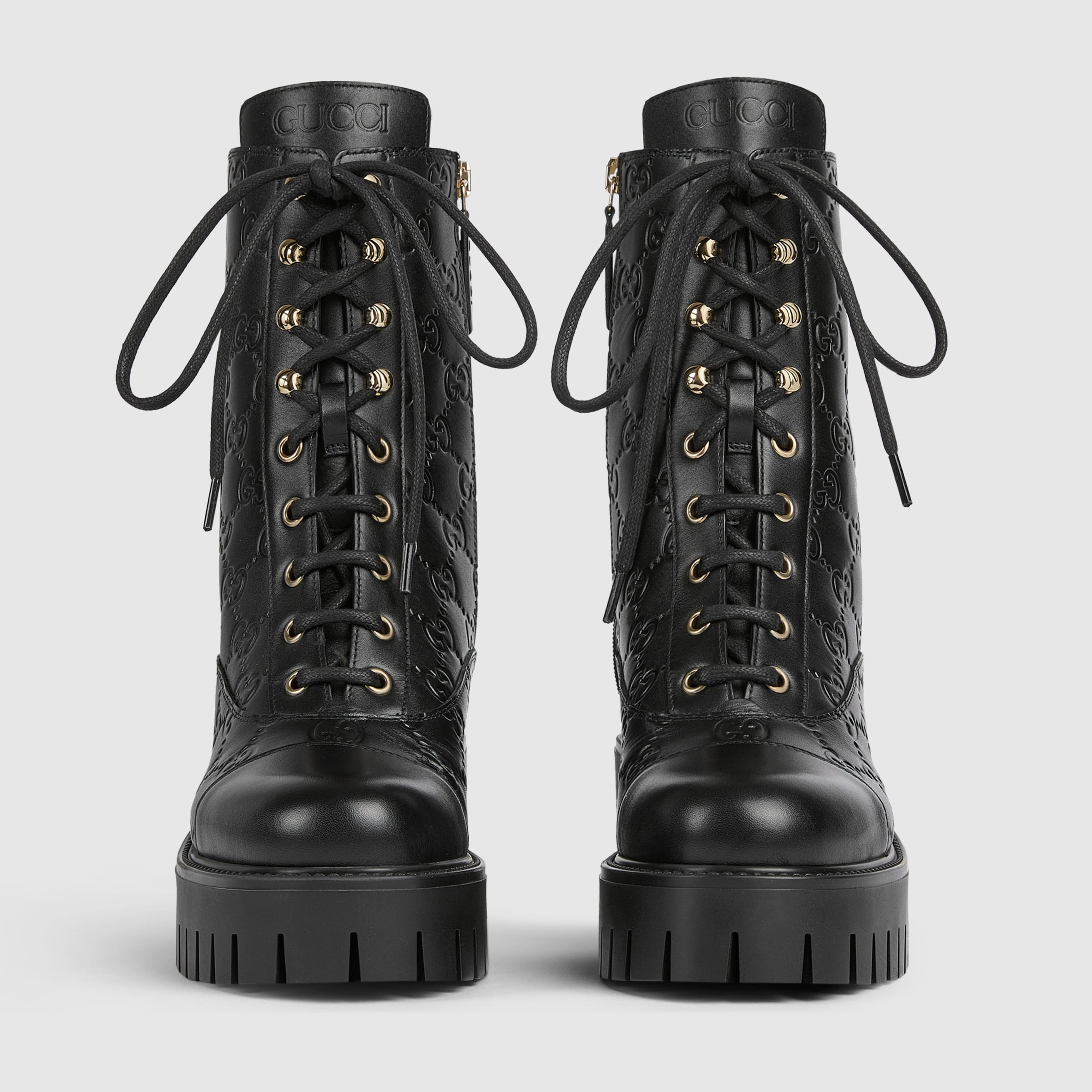 Women's lace-up ankle boot with GG - 4