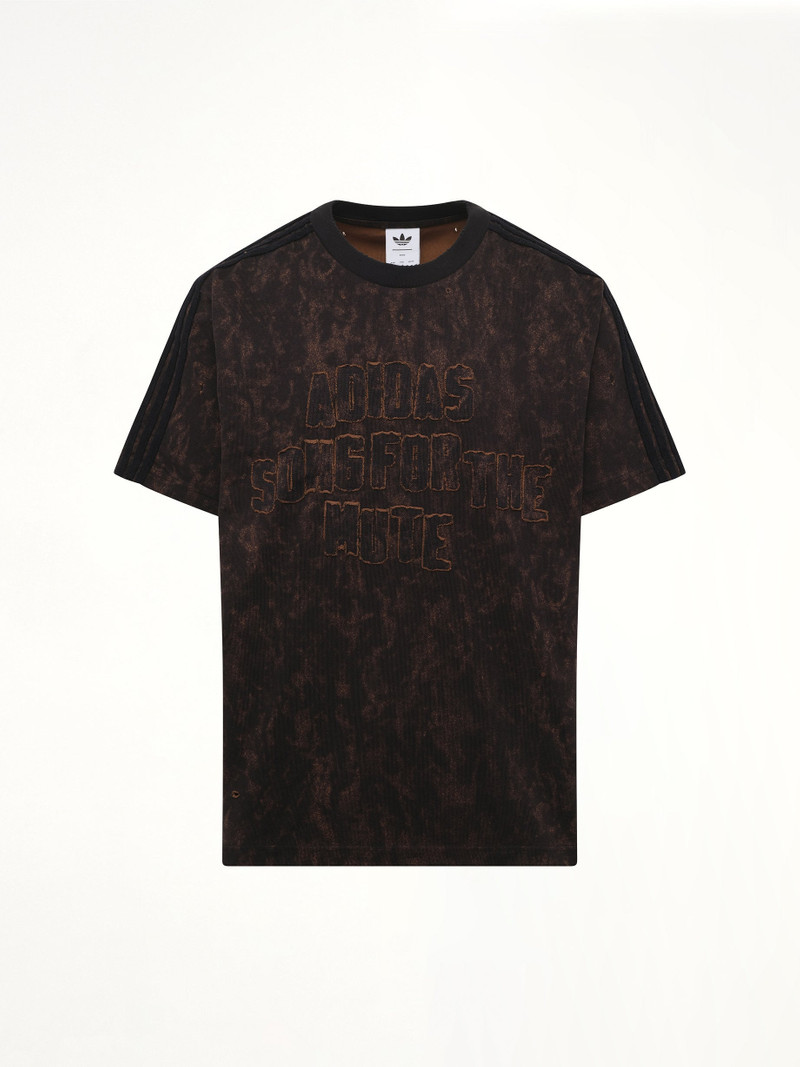 Song for the Mute Bleaching Effect T-Shirt in Black/Wild Brown outlook