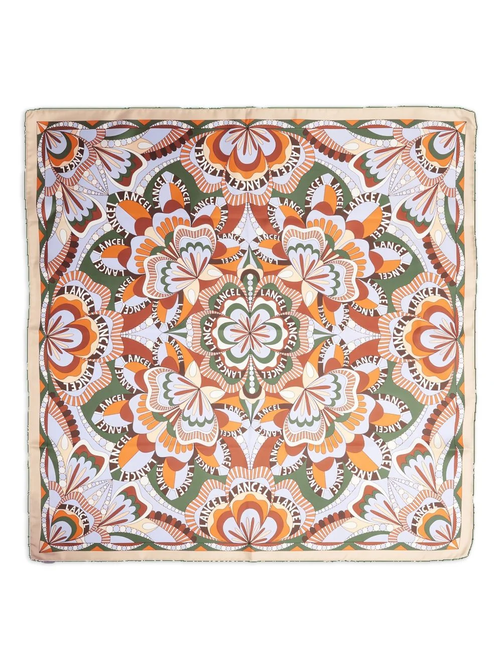 floral-motif silk scarf - 1