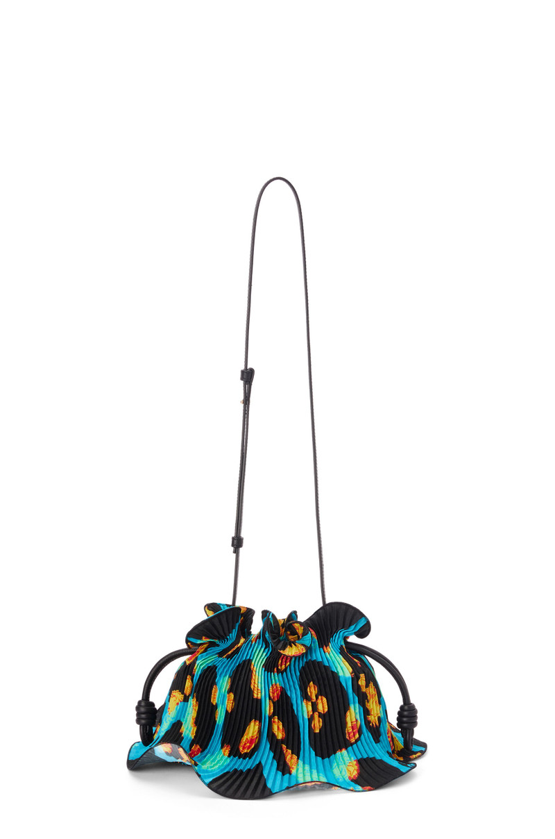 Mini Flamenco Clutch in textile and calfskin 5