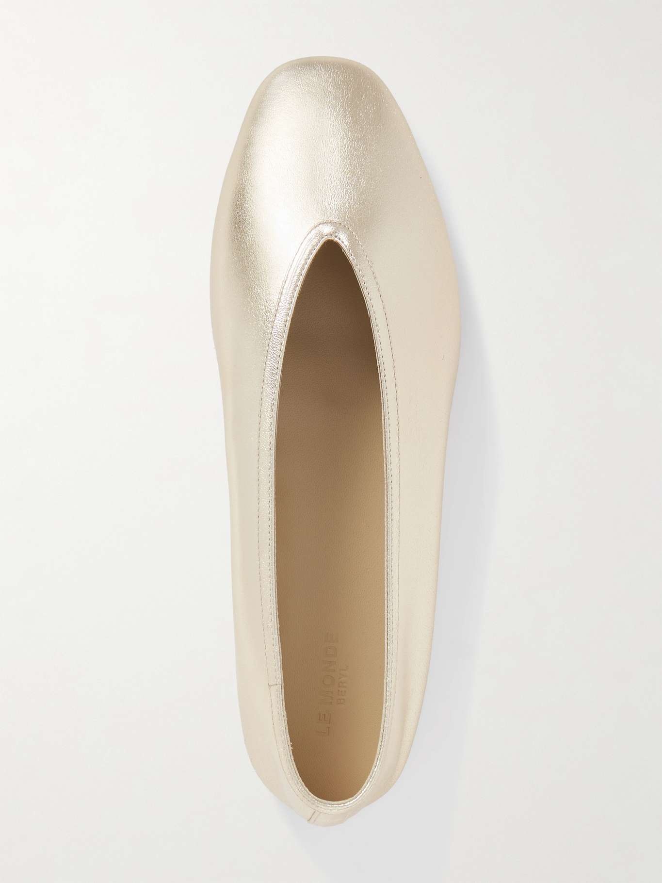 Luna metallic leather ballet flats Gold - 5
