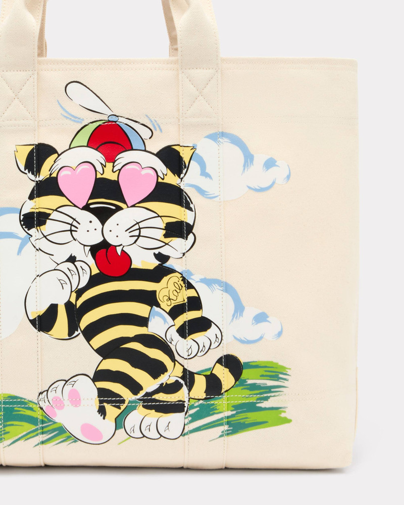 'KENZO Cartoon' large tote bag in canvas 3