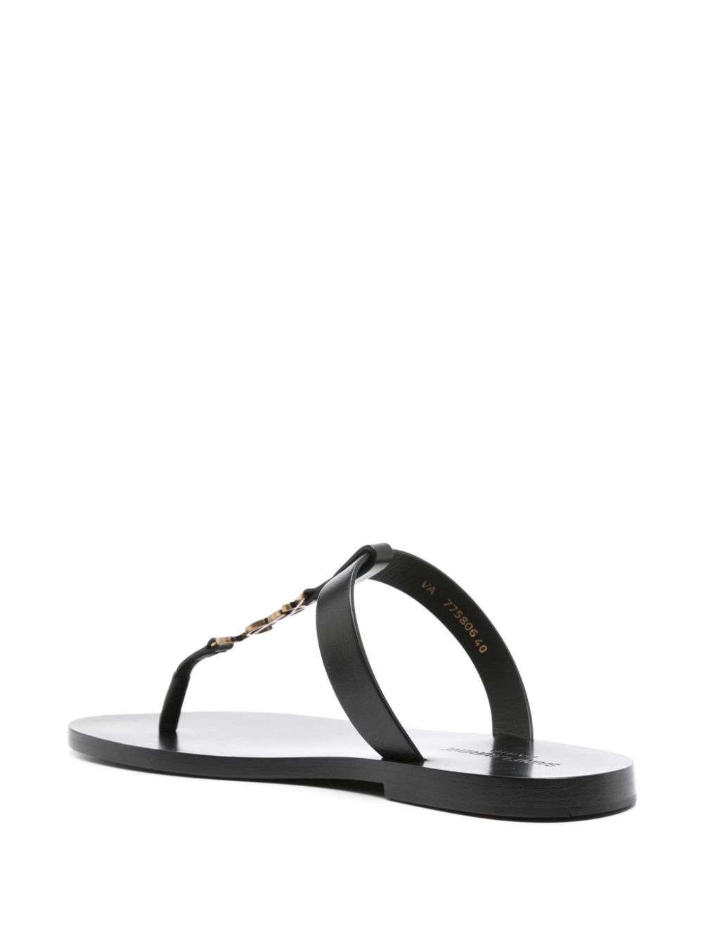 Cassandre logo-plaque leather sandals - 3