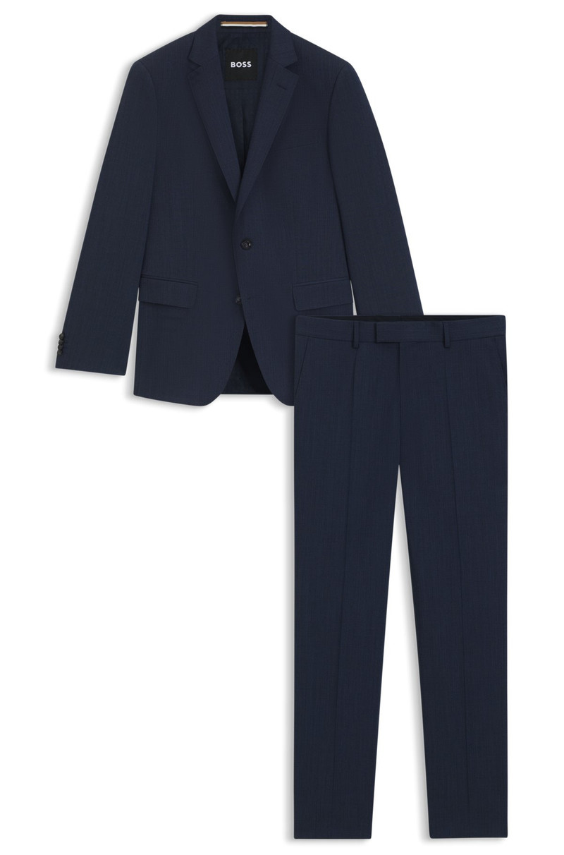 SLIM-FIT SUIT IN MICRO-PATTERNED STRETCH FABRIC 8