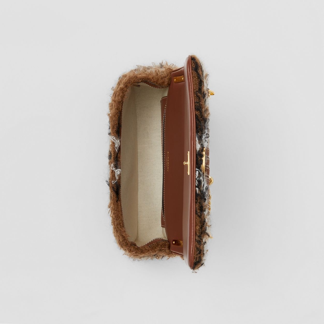 Exaggerated Check Mohair Blend Small Lola Bag - 6