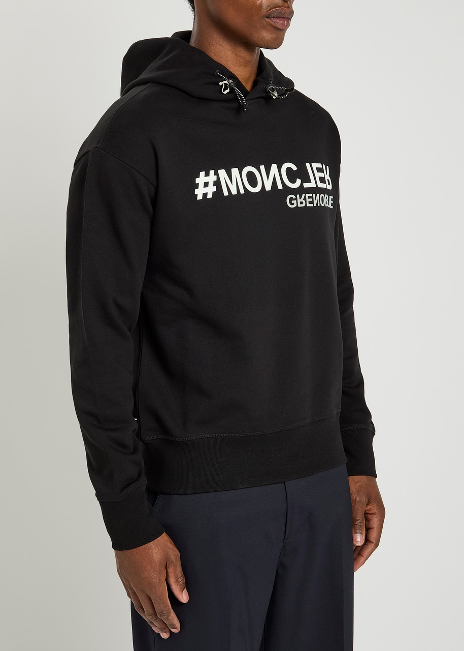 Moncler Grenoble Rubberised Logo-print Hooded Cotton Sweatshirt - 2