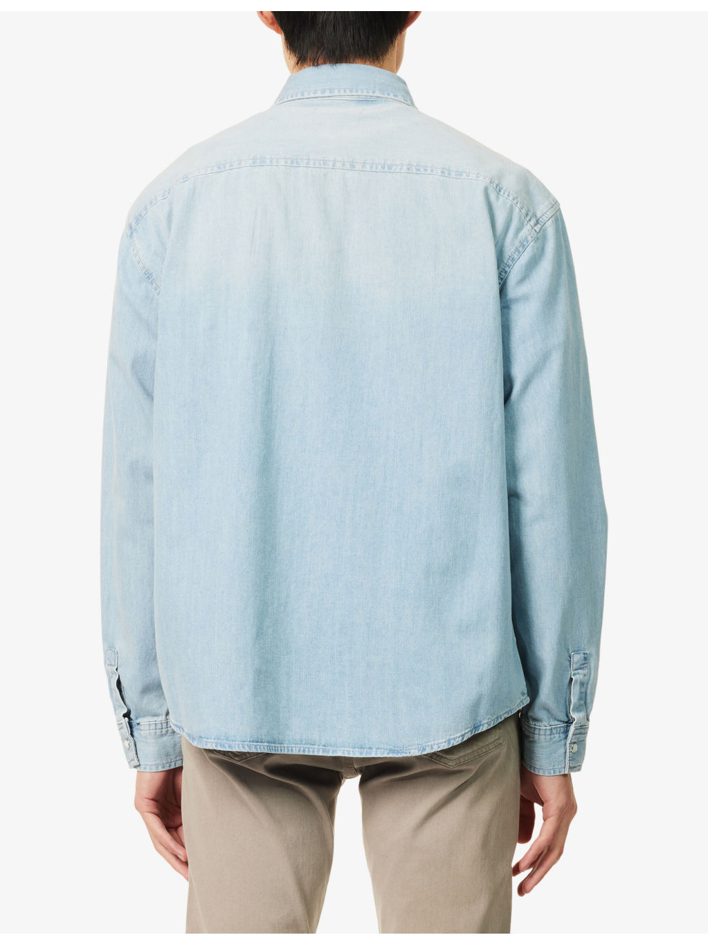 Modern Western Patch-Pocket Denim Shirt - 4