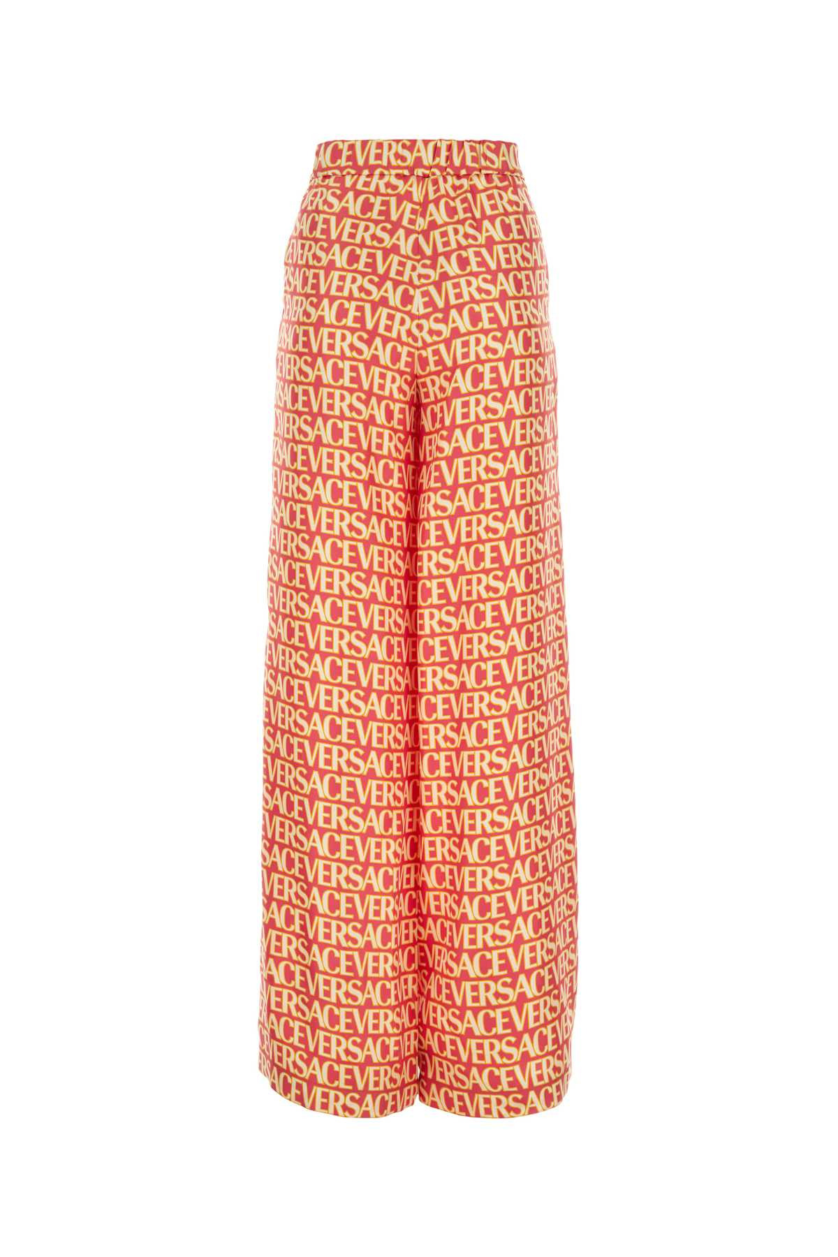 Versace Women Printed Silk Wide-Leg Pant - 2