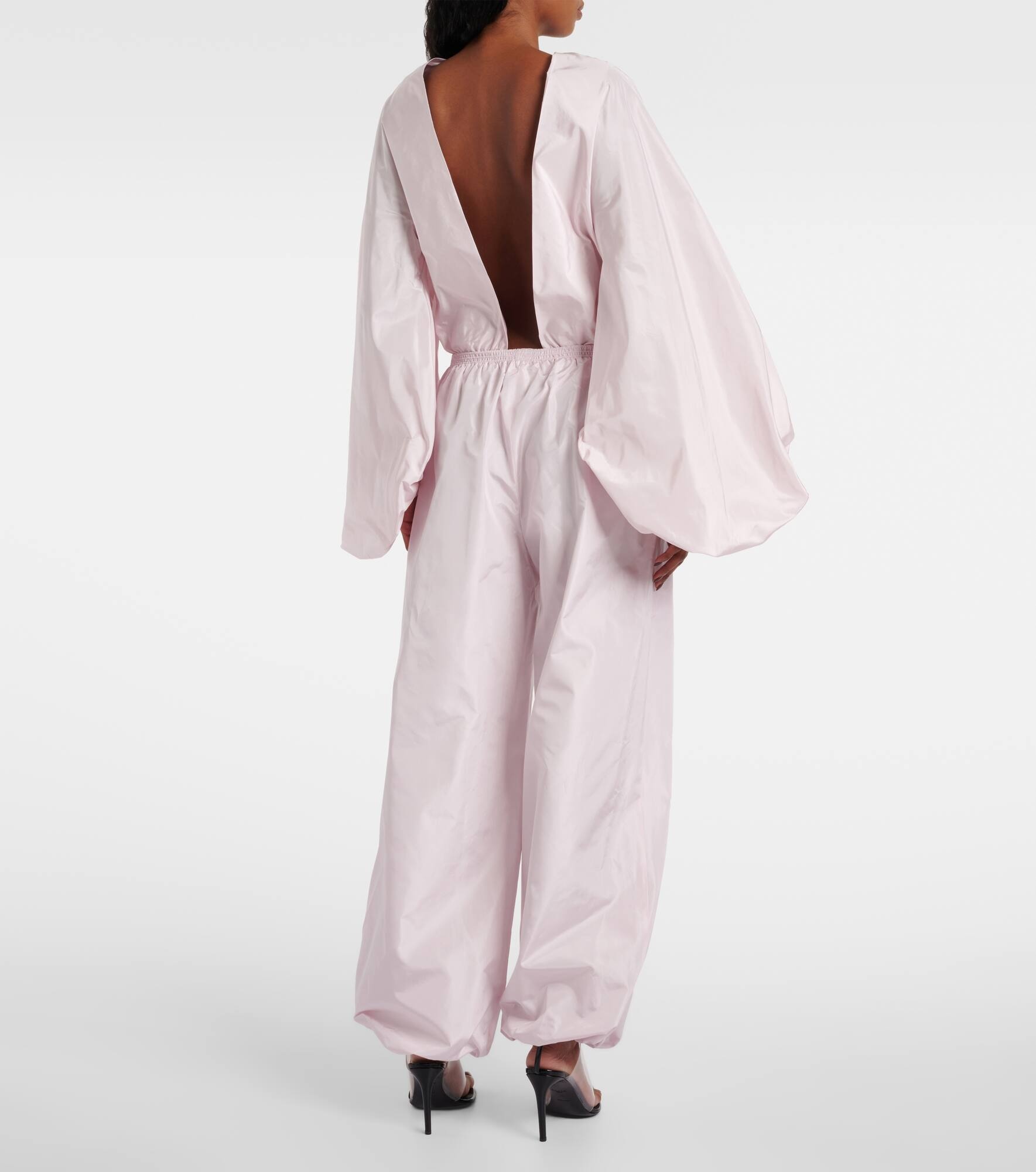 Balloon silk wide-leg pants - 3