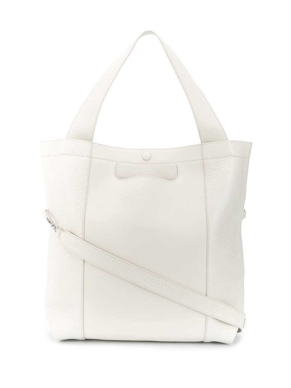 textured leather tote - 1