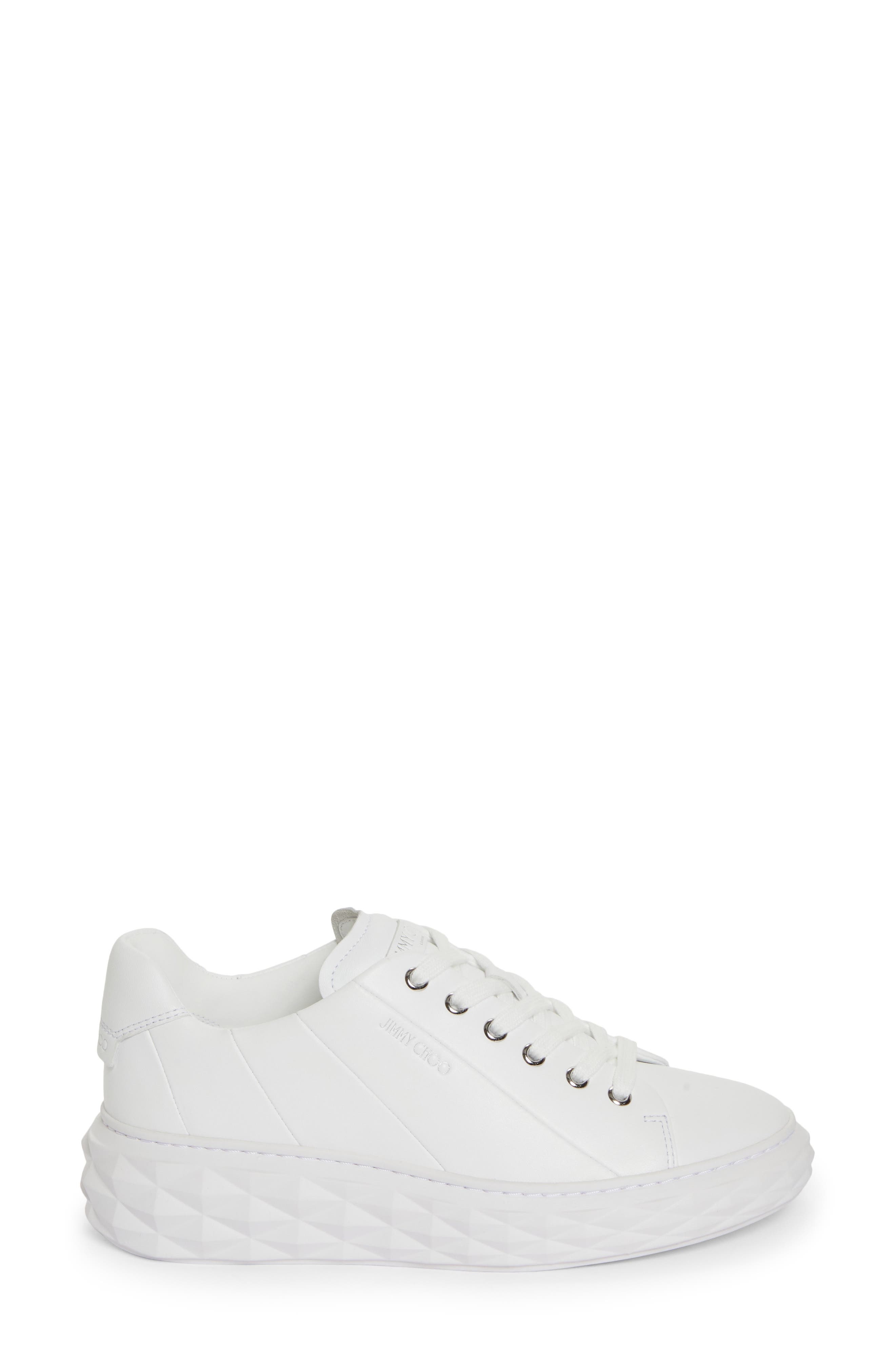 Jimmy Choo Diamond Light Maxi Platform Sneaker in White/White at Nordstrom - 3