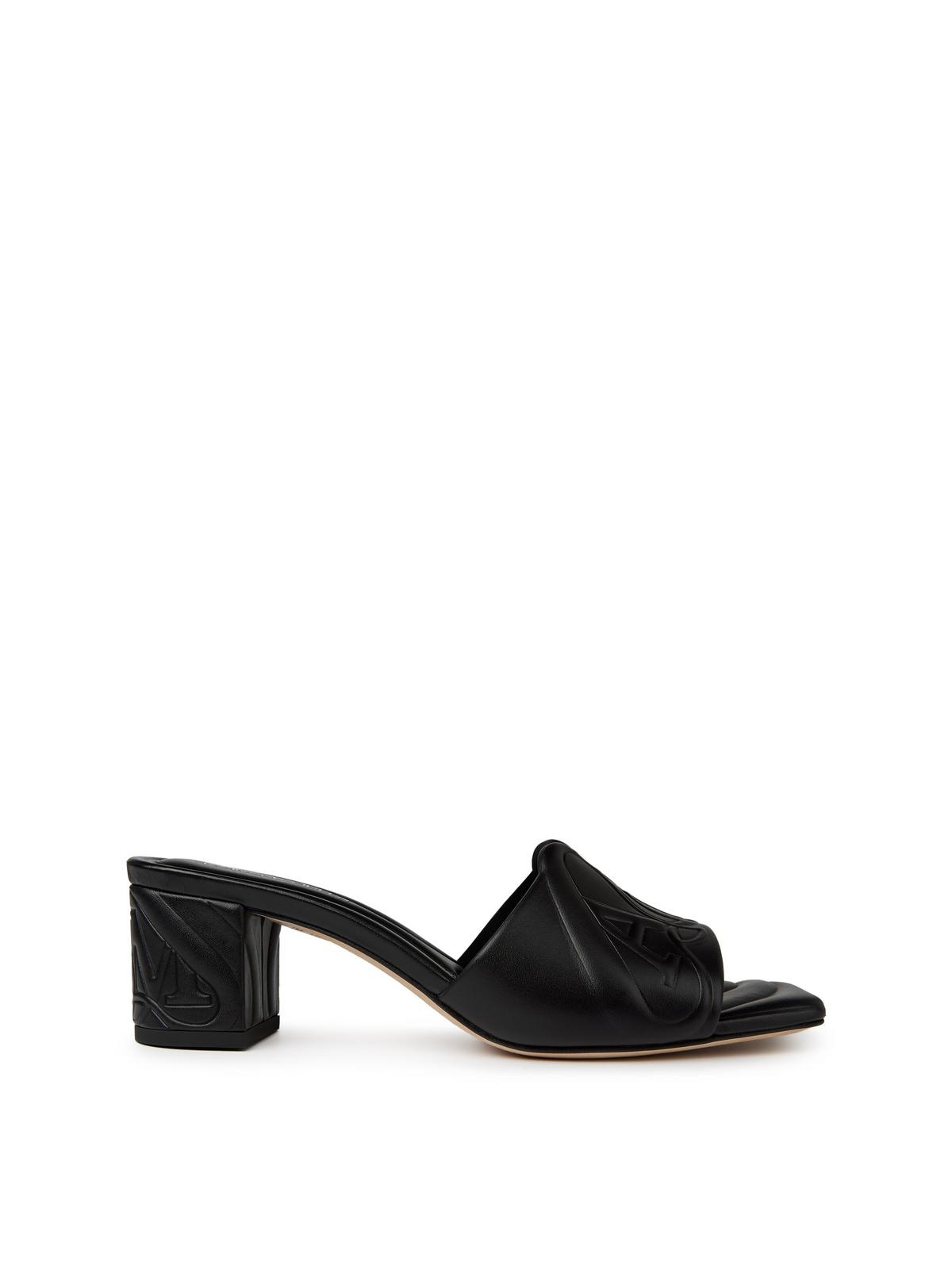 サンダル・ミュール alexander mcqueen Silver leather Seal mules Alexander Mcqueen Silver Leather Seal Mules (alexander