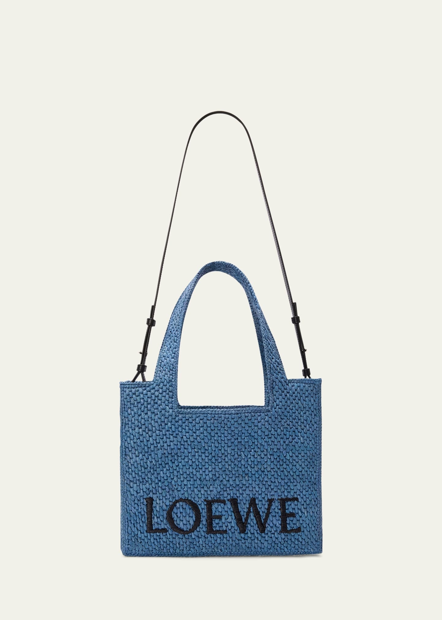Logo Medium Tote Bag in Raffia - 5