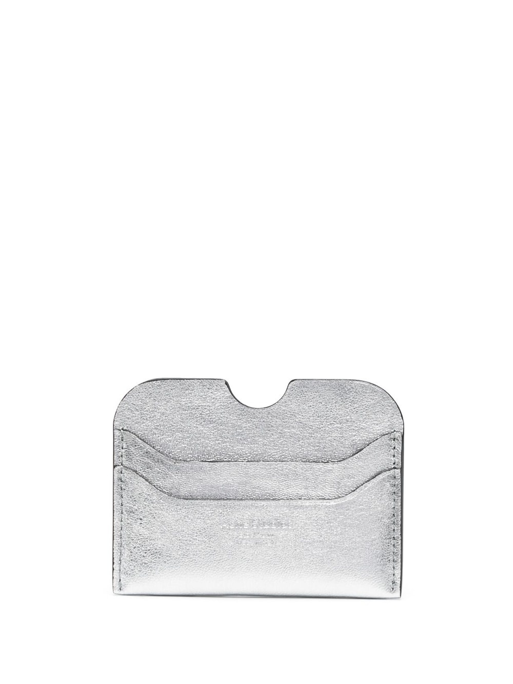 metallic-effect leather cardholder - 1