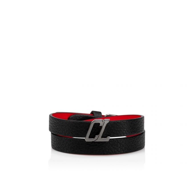 Happy Rui Logo Bracelet Man BLACK/GUN METAL - 1