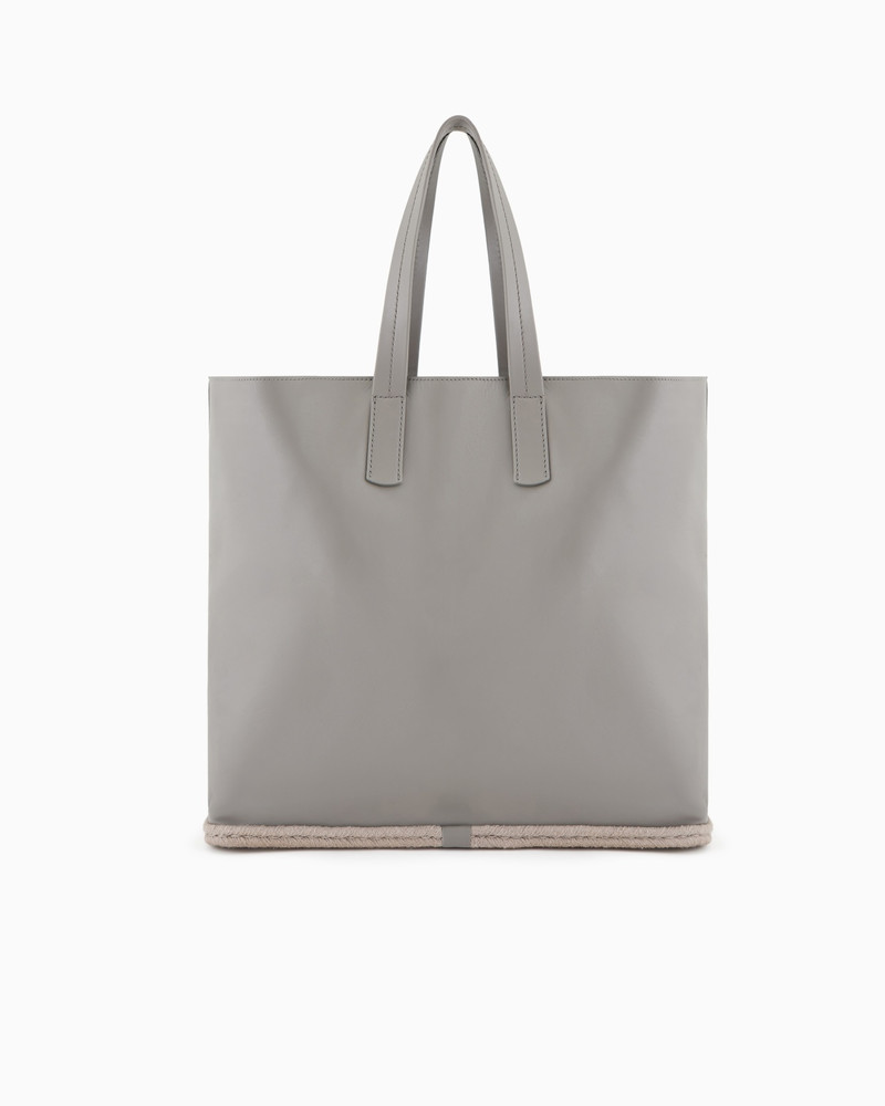 NAPPA-LEATHER AND ROPE SHOPPER BAG 3