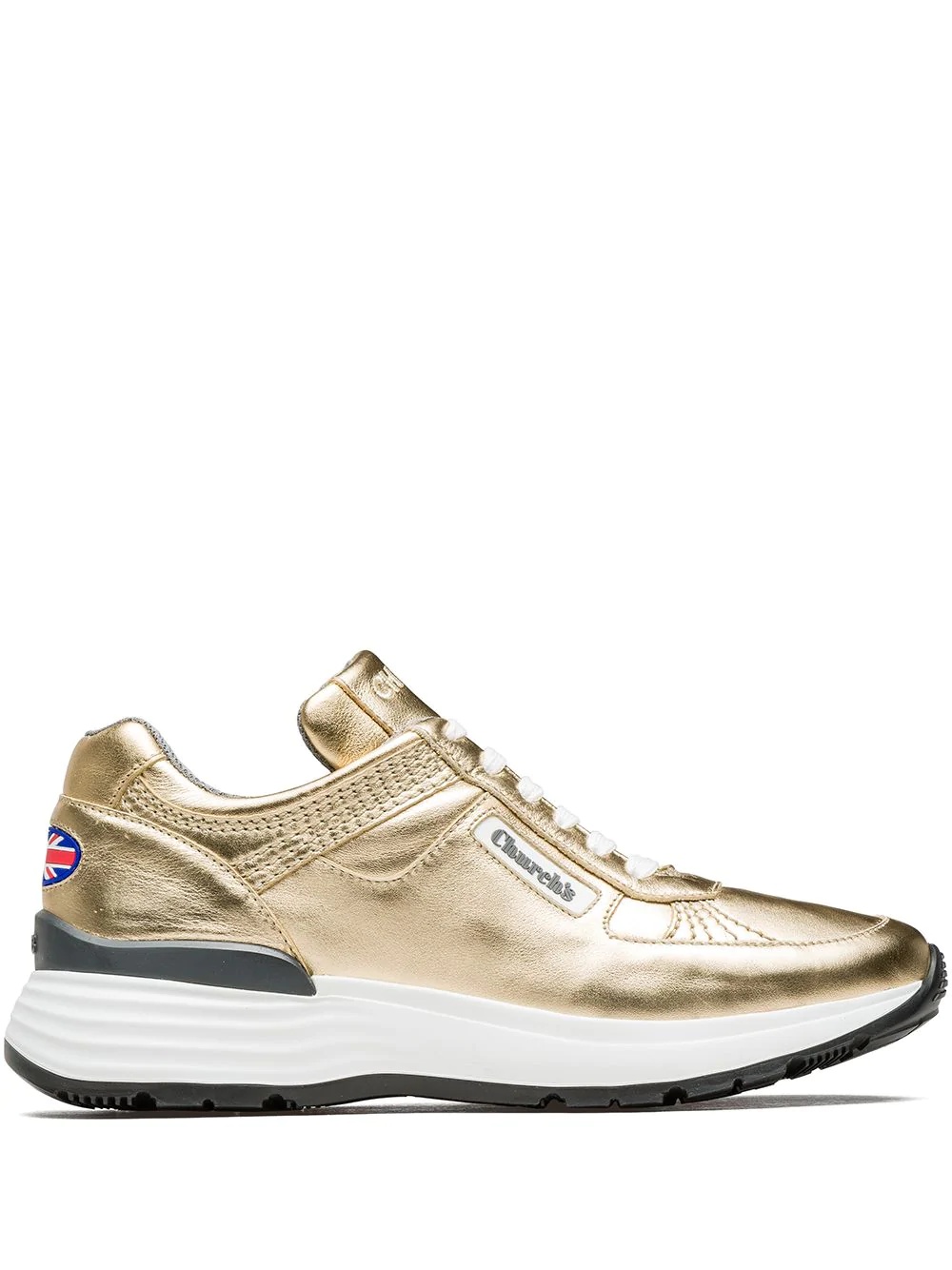 metallic Plume low-top sneakers - 1