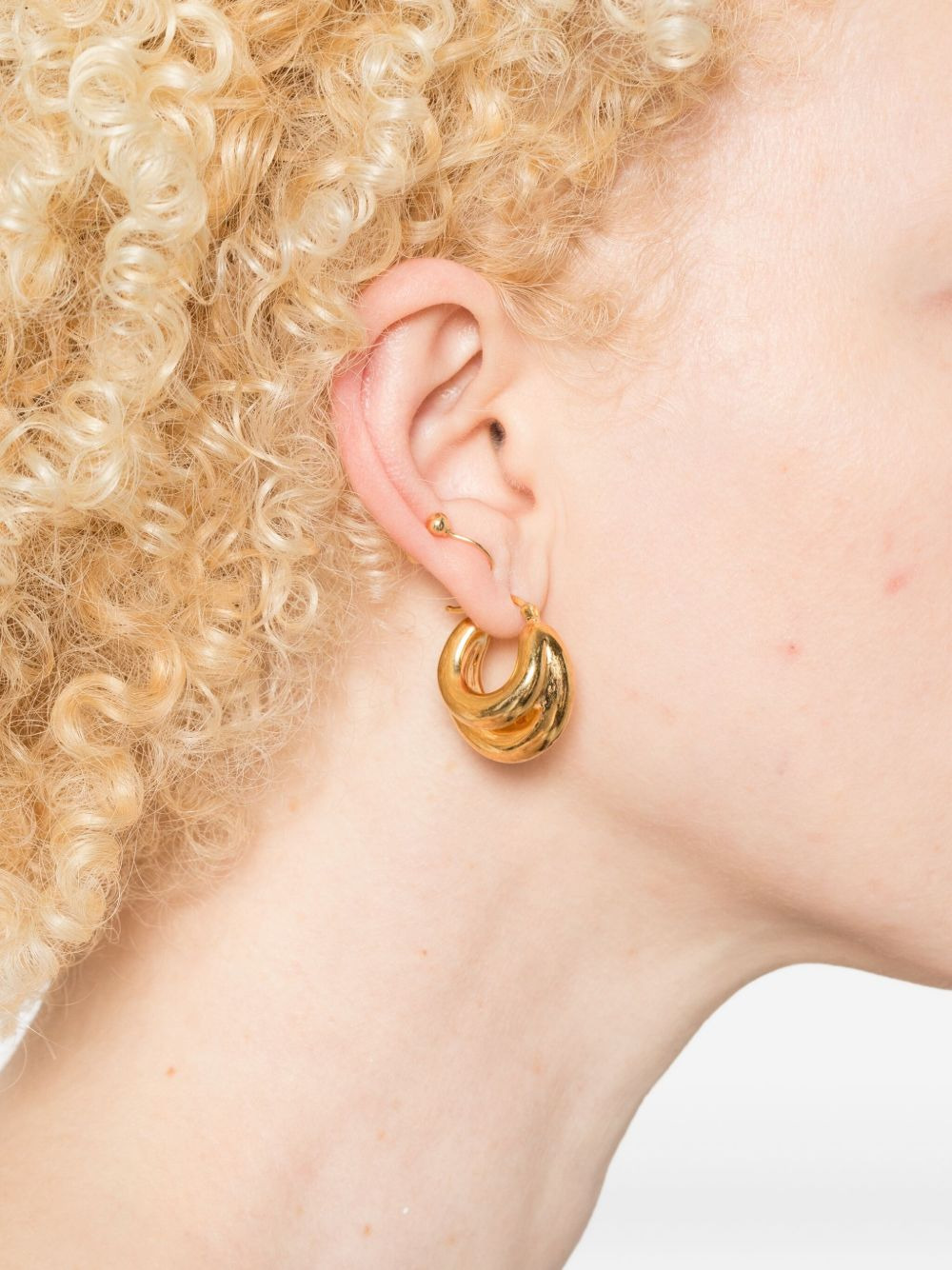 chunky hoop earrings - 3