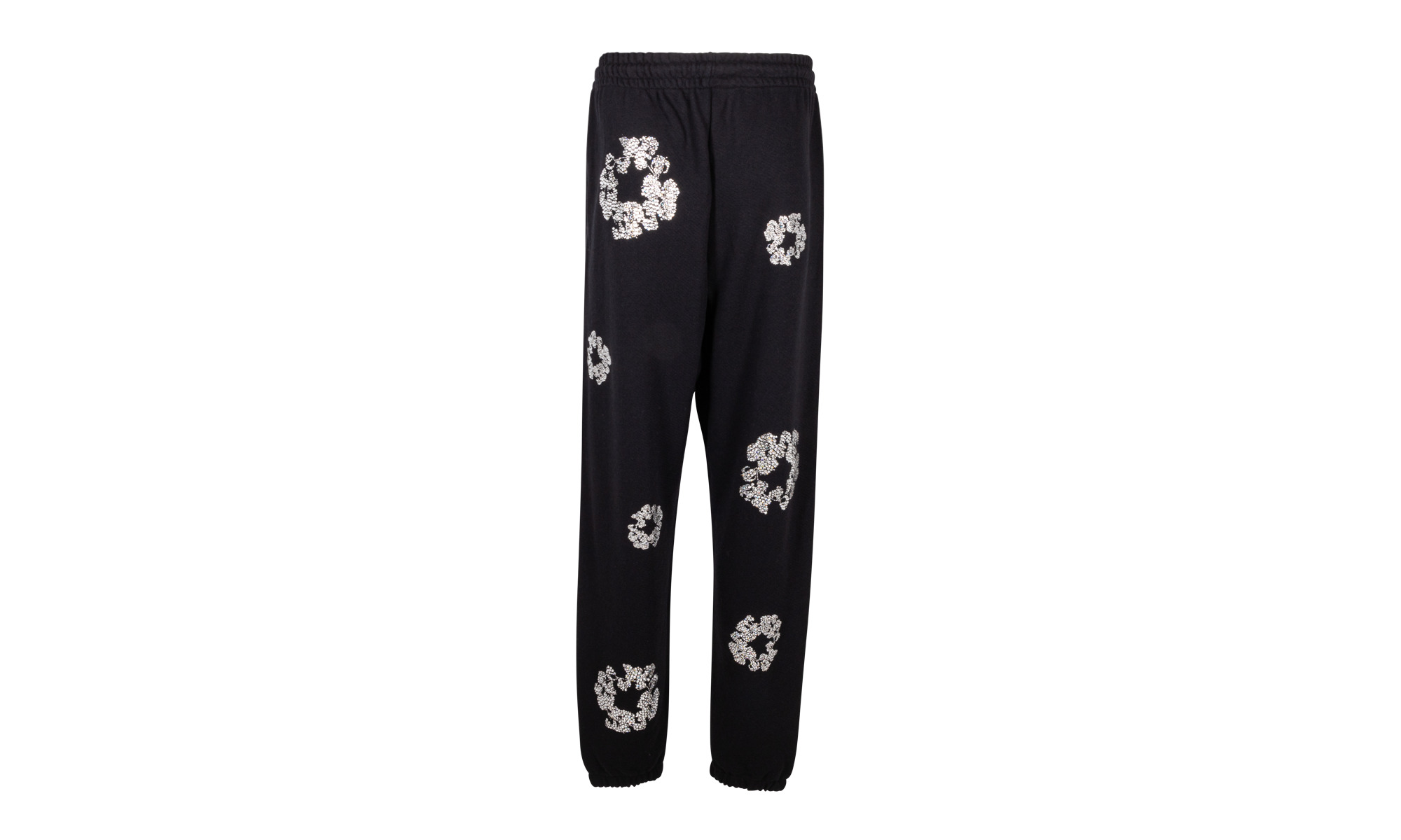 Cashmere Swarovski Cotton Wreath Sweatpants "Black" - 3