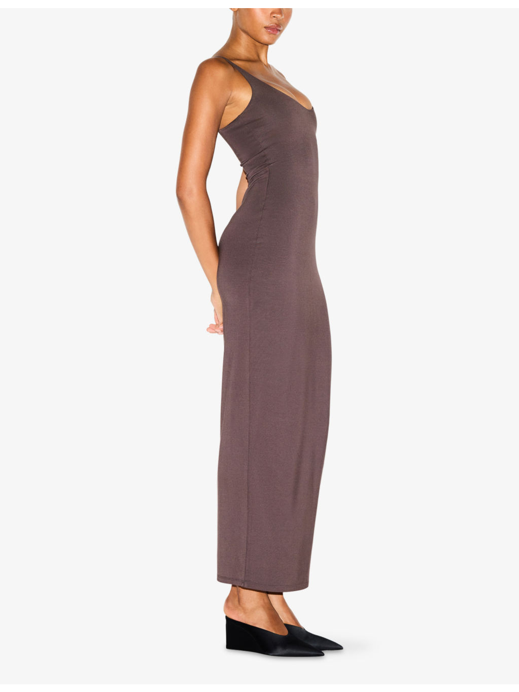 Skimpy Scoop-Neck Stretch-Modal Maxi Dress - 3