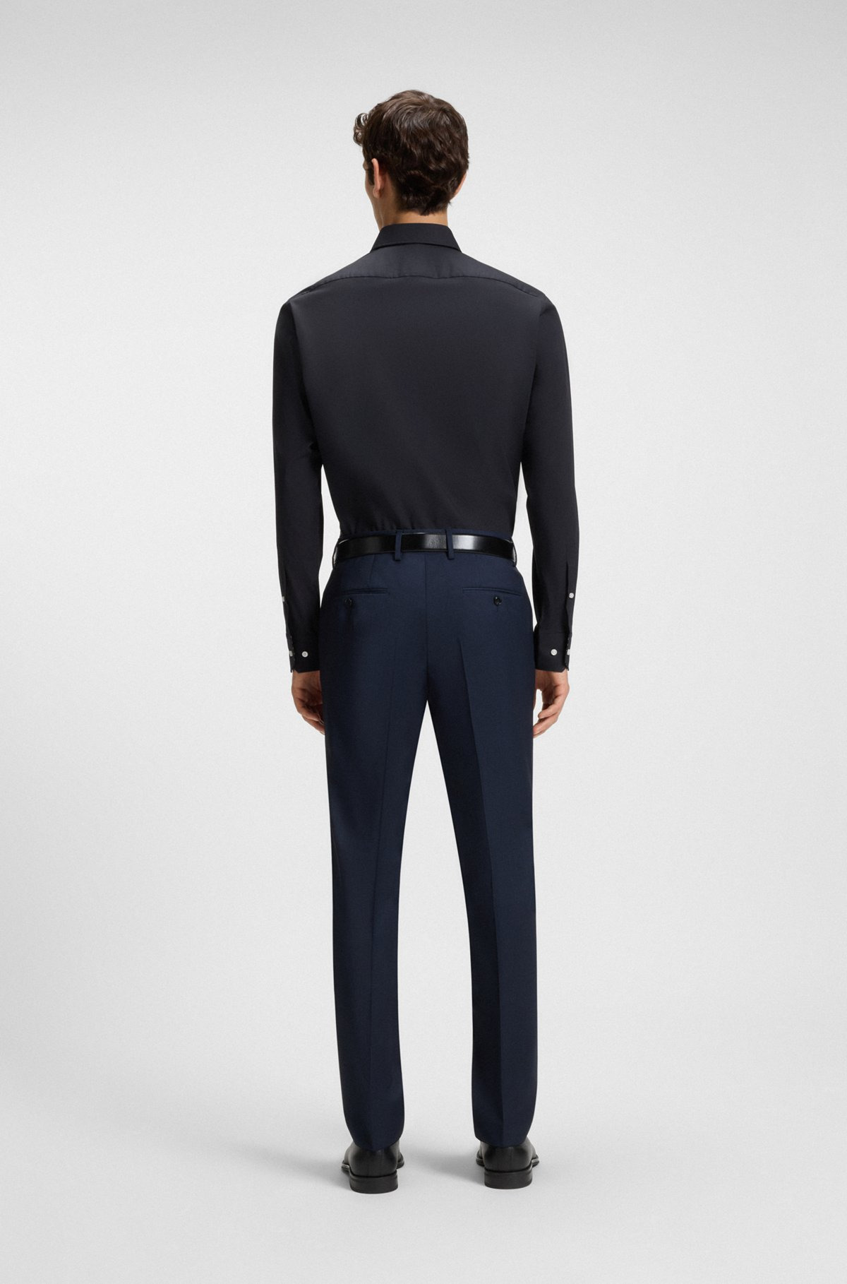 REGULAR-FIT SHIRT IN AUSTRIAN EASY-IRON COTTON POPLIN - 5