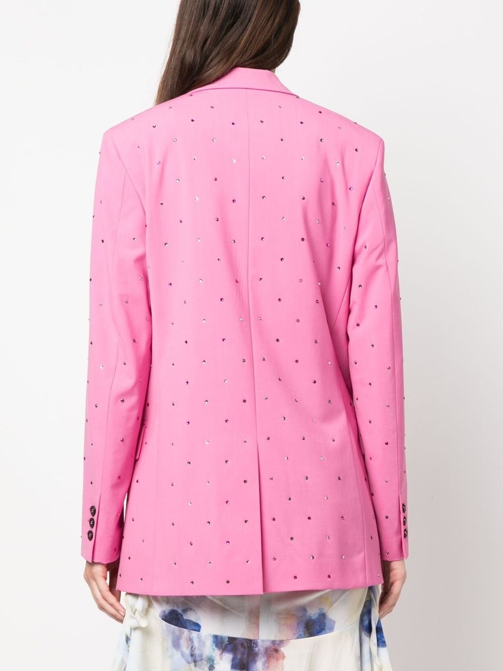 crystal-embellished single-breasted blazer - 4
