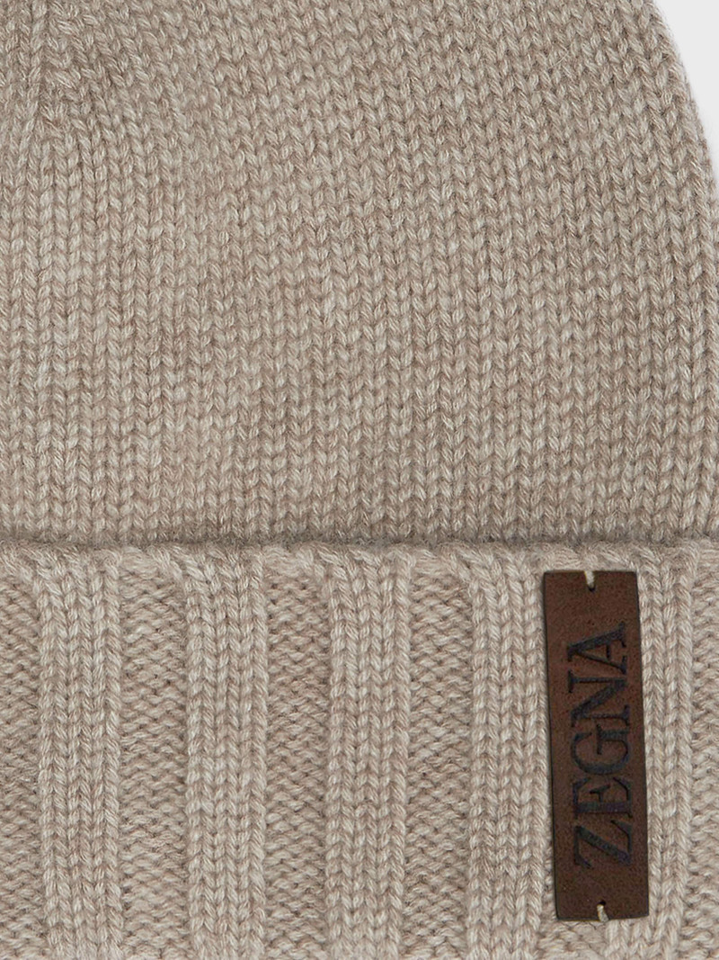ZEGNA BEIGE OASI CASHMERE BEANIE outlook