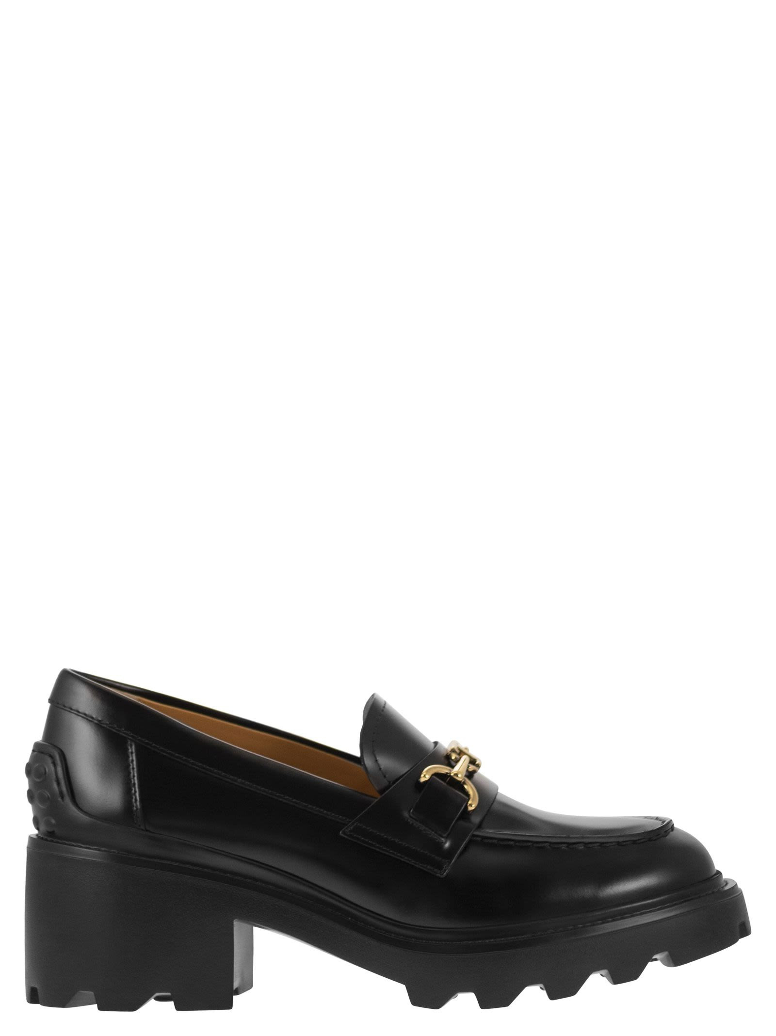 Tod's Women Leather Moccasin With Carrarmato Bottom - 1