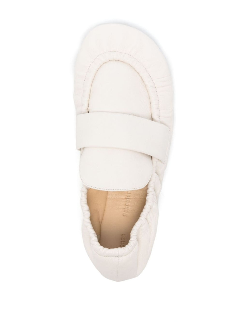 Glove leather flat loafers 4