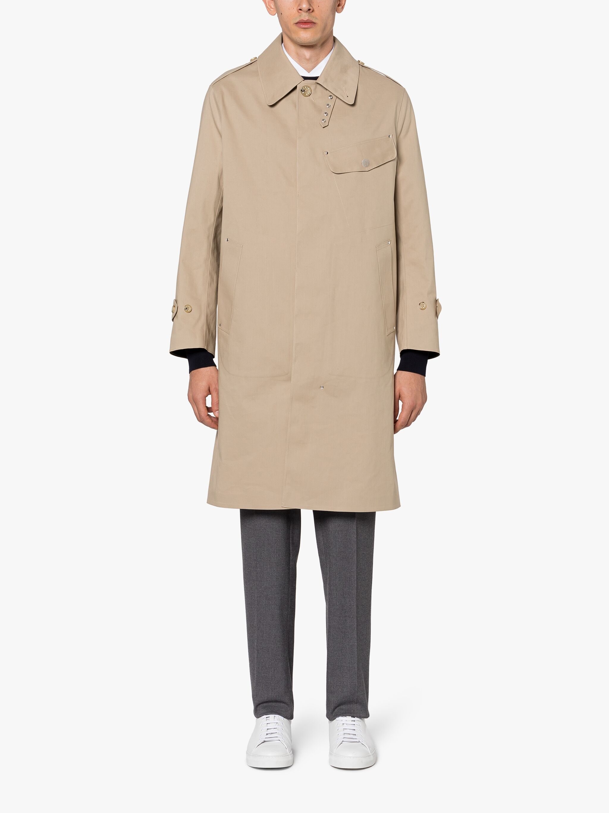 GILSTON FAWN BONDED COTTON COAT - 3