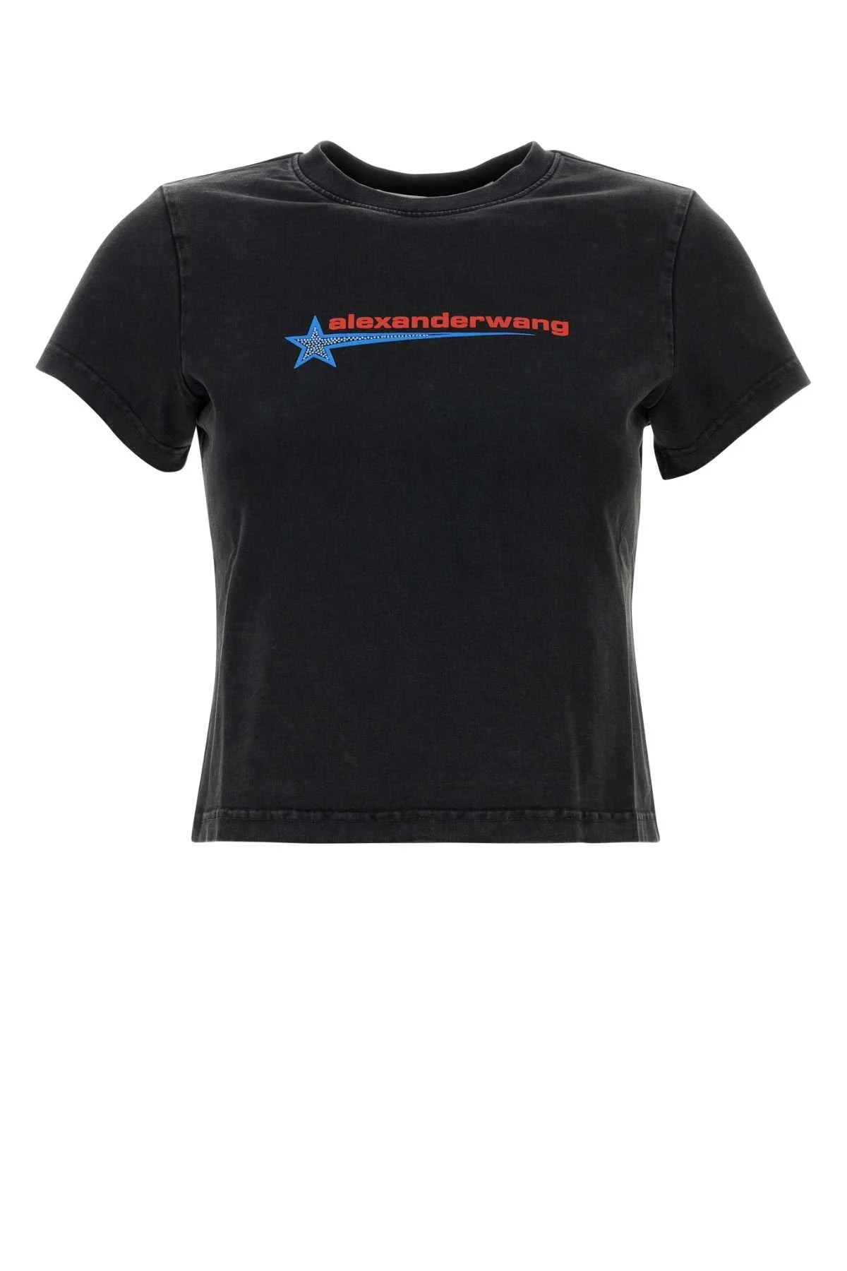 Alexander Wang Women Slate Cotton T-Shirt - 1