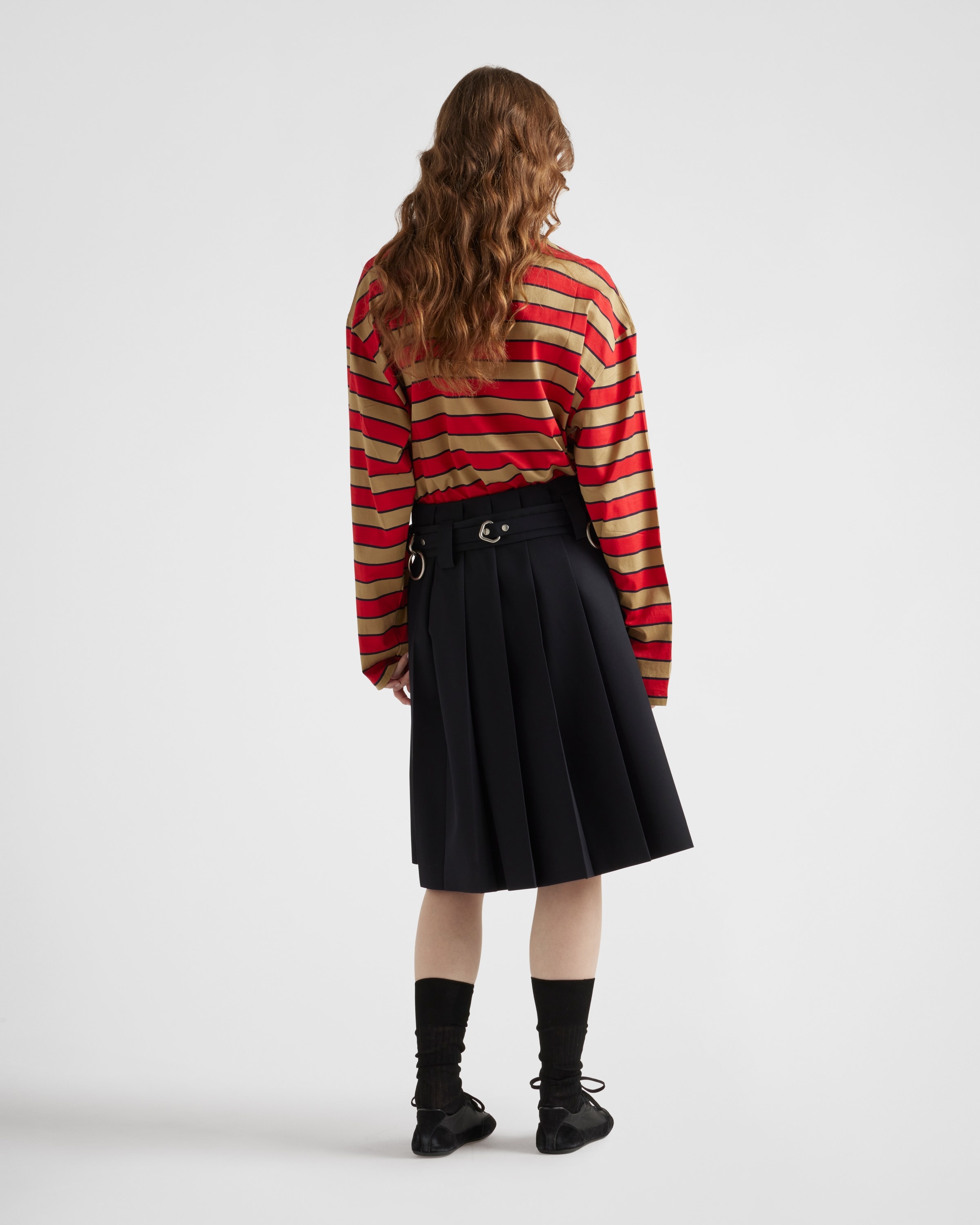 Long-sleeved striped lisle cotton T-shirt - 5