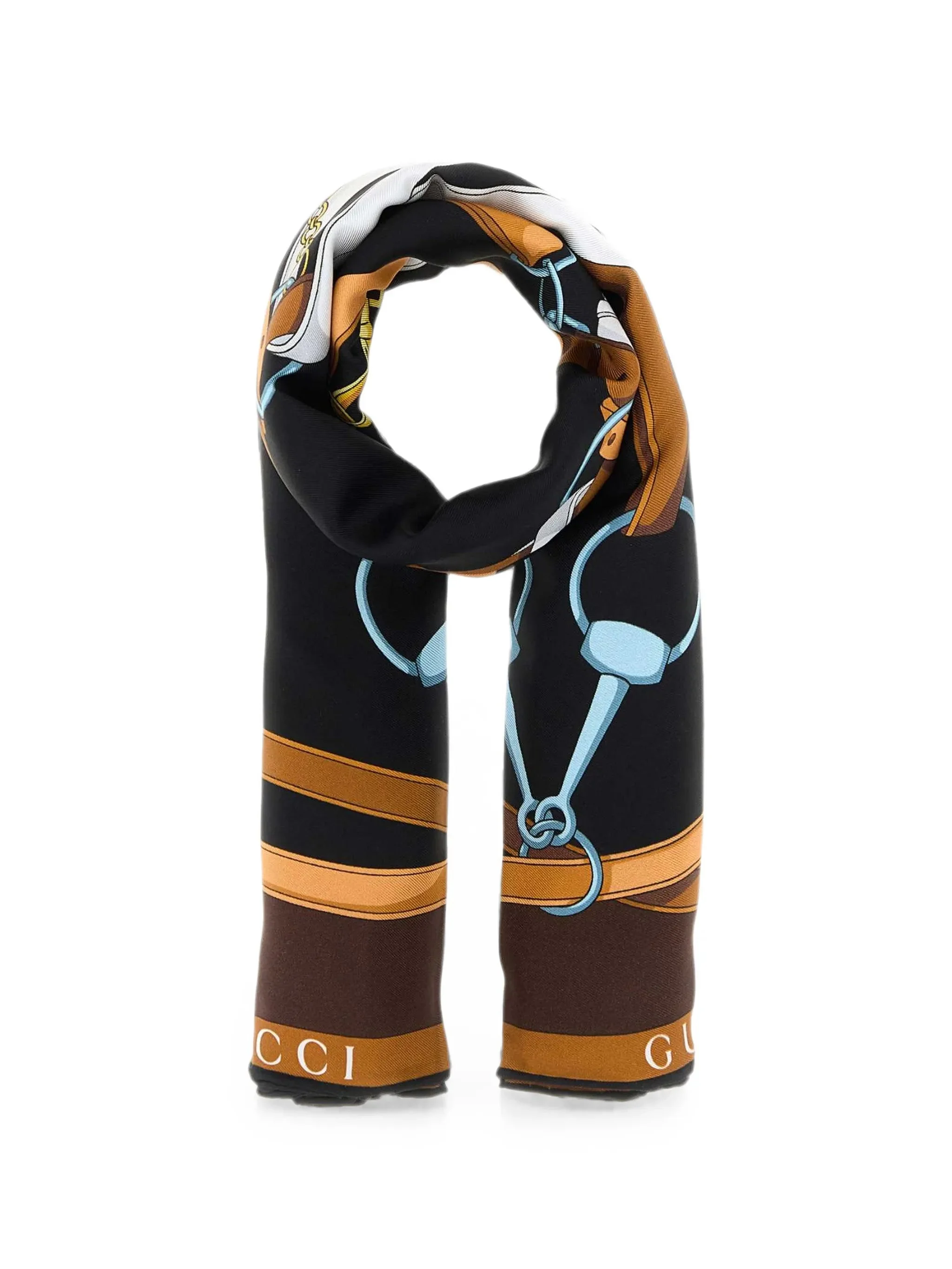 Gucci Equestrian-print GG Scarf - 1