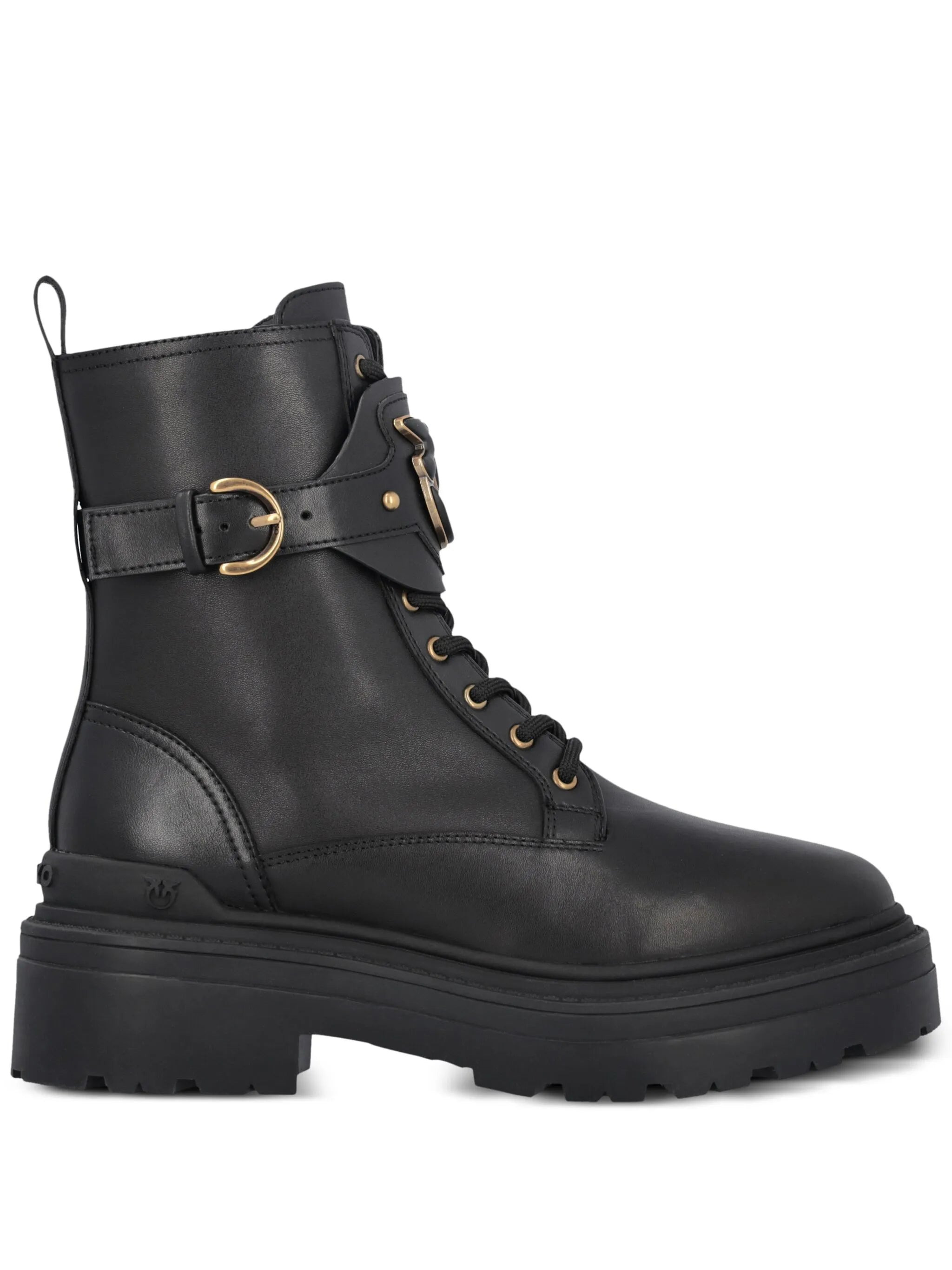 Pinko Mia Leather Combat Boots - 1