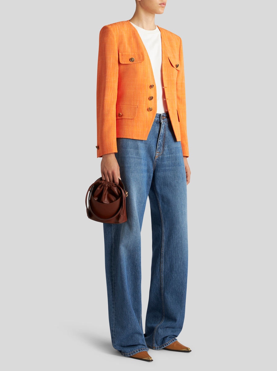 SLUB FABRIC JACKET - 2