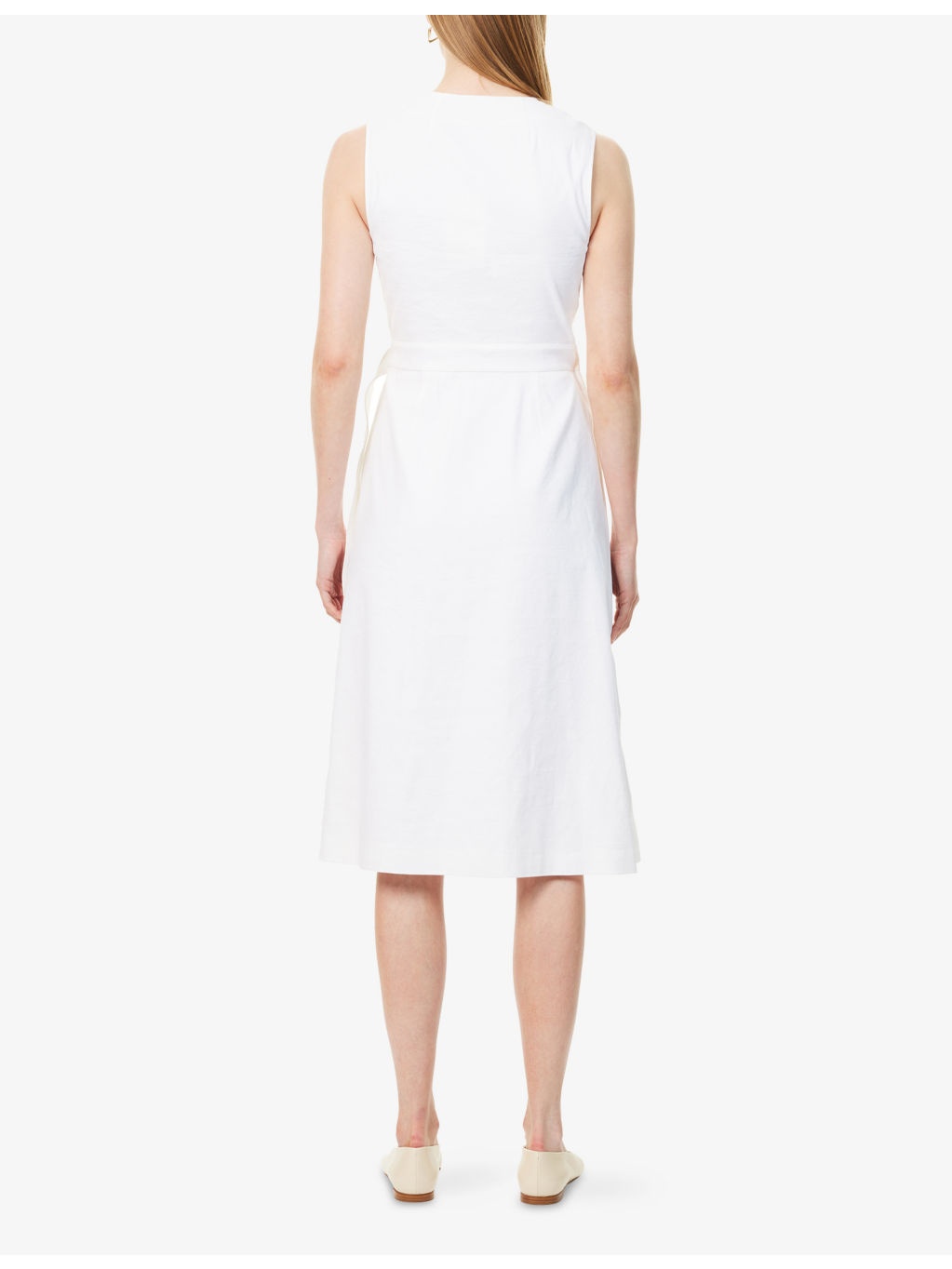 Aline Wrap Stretch-Linen Blend Midi Dress - 4